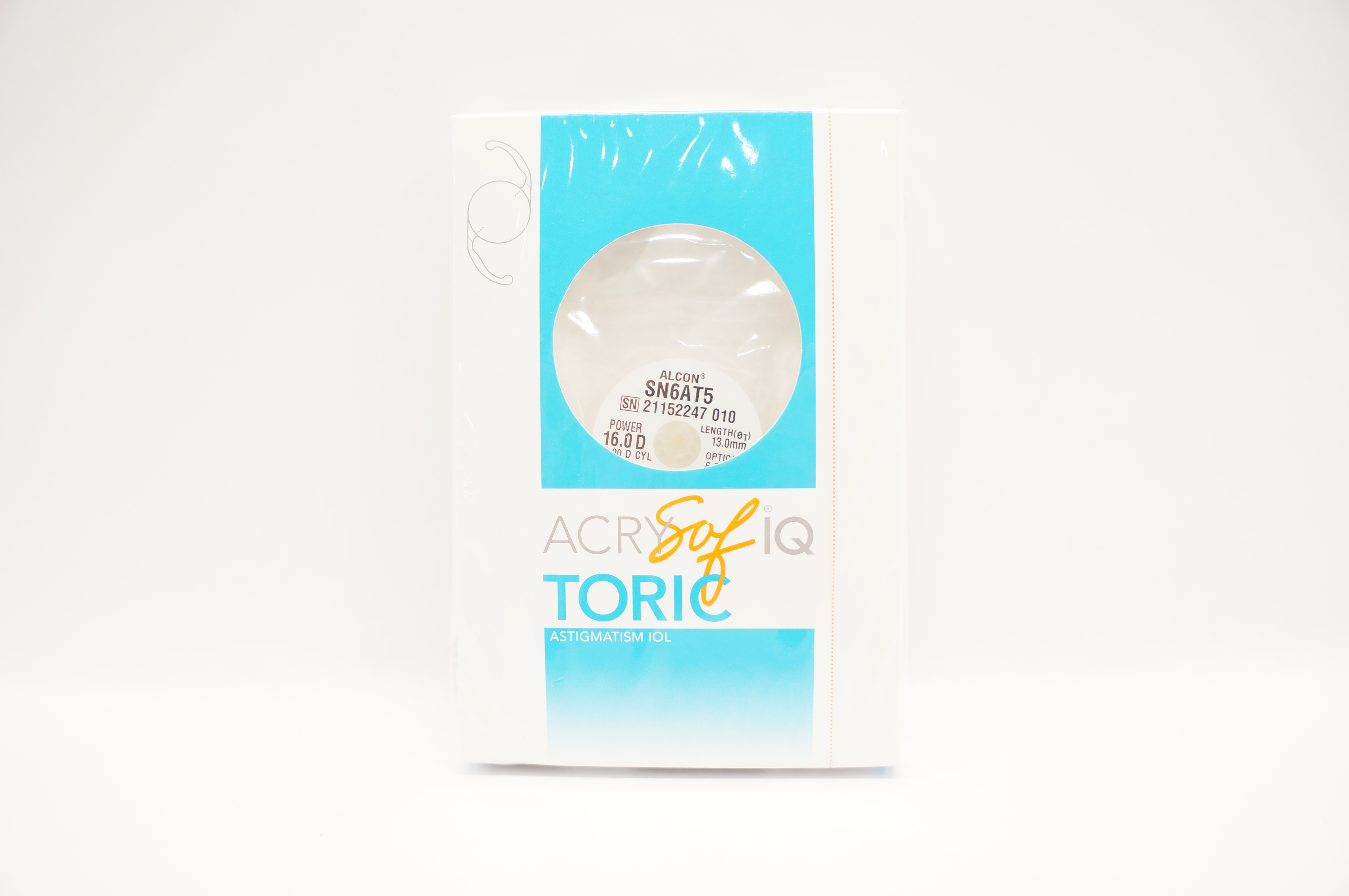 Alcon SN6AT5 AcrySof IQ Toric Astigmatism IOL 16.0D 3.00D CYL 13.0mm x 6.0mm(x)