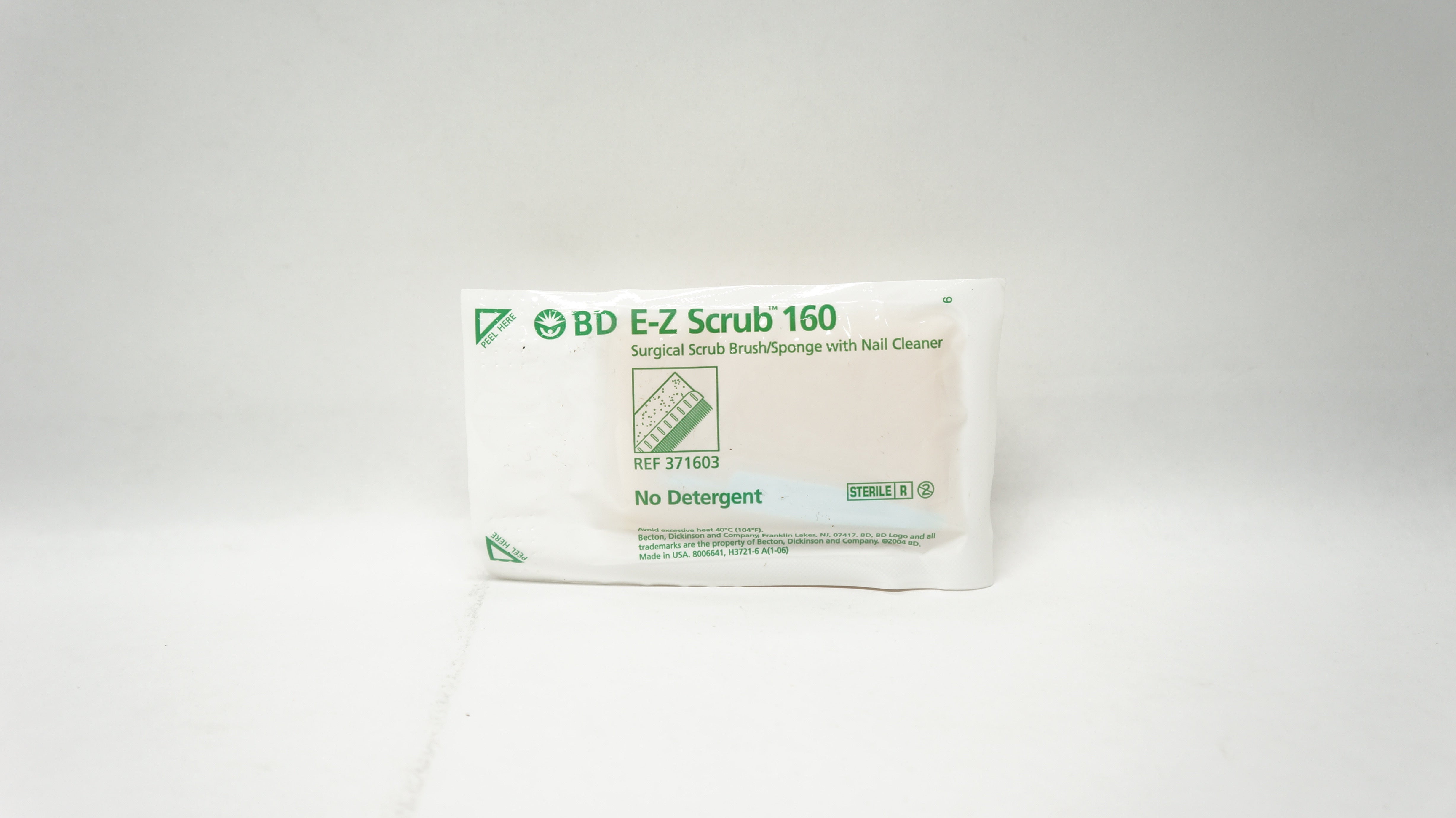 BD 371603 E-Z Scrub 160 Surgical Scrub Brush/Sponge with Nail Cleaner (x)