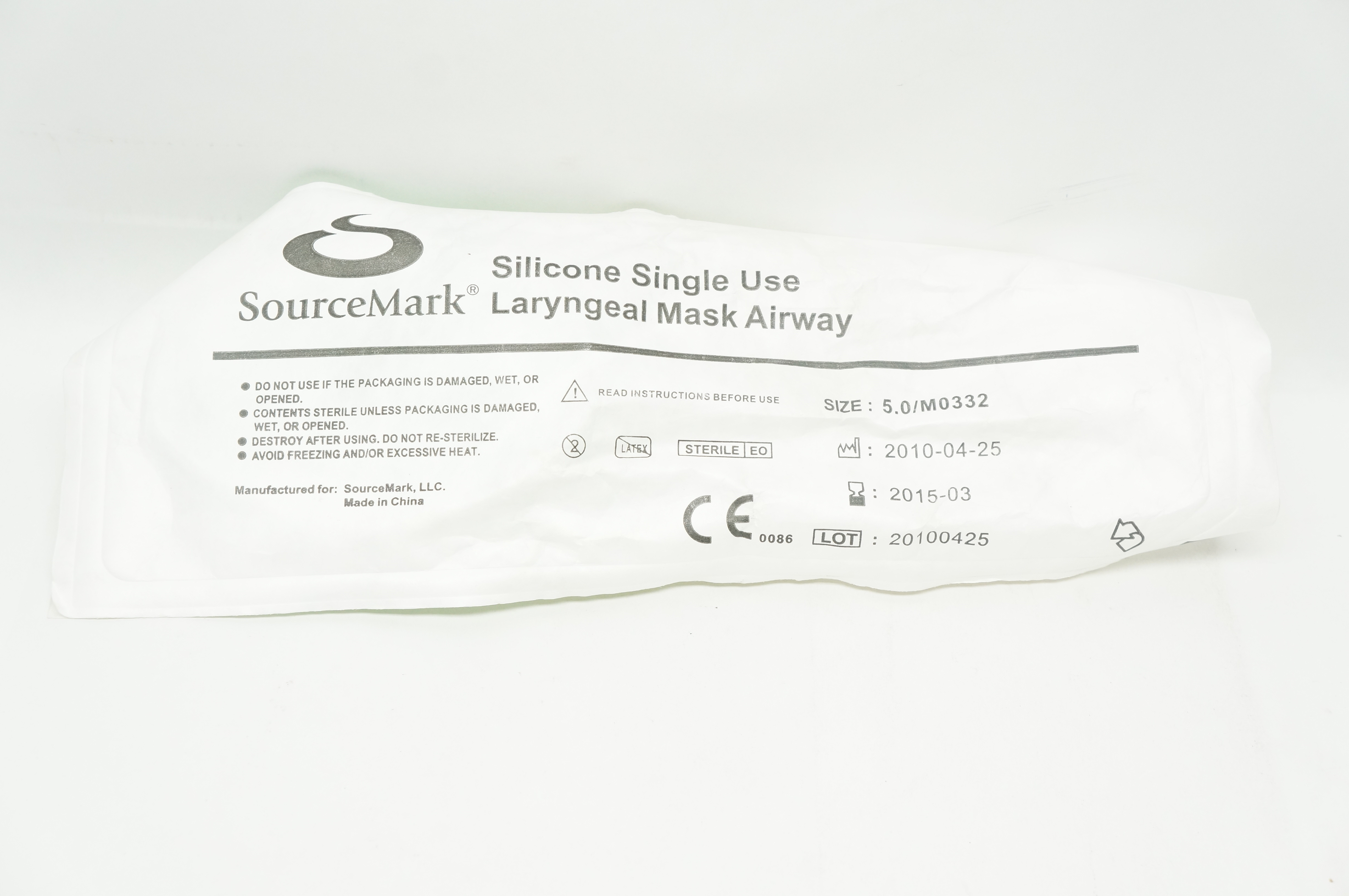 SourceMark M0332 Silicone Laryngeal Mask Airway Size 5.0 (x)