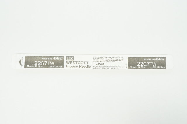 BD 408267 Westcott Biopsy Ndle 22G 7TW Luer-Lok Hub .72mm x 17.78cm