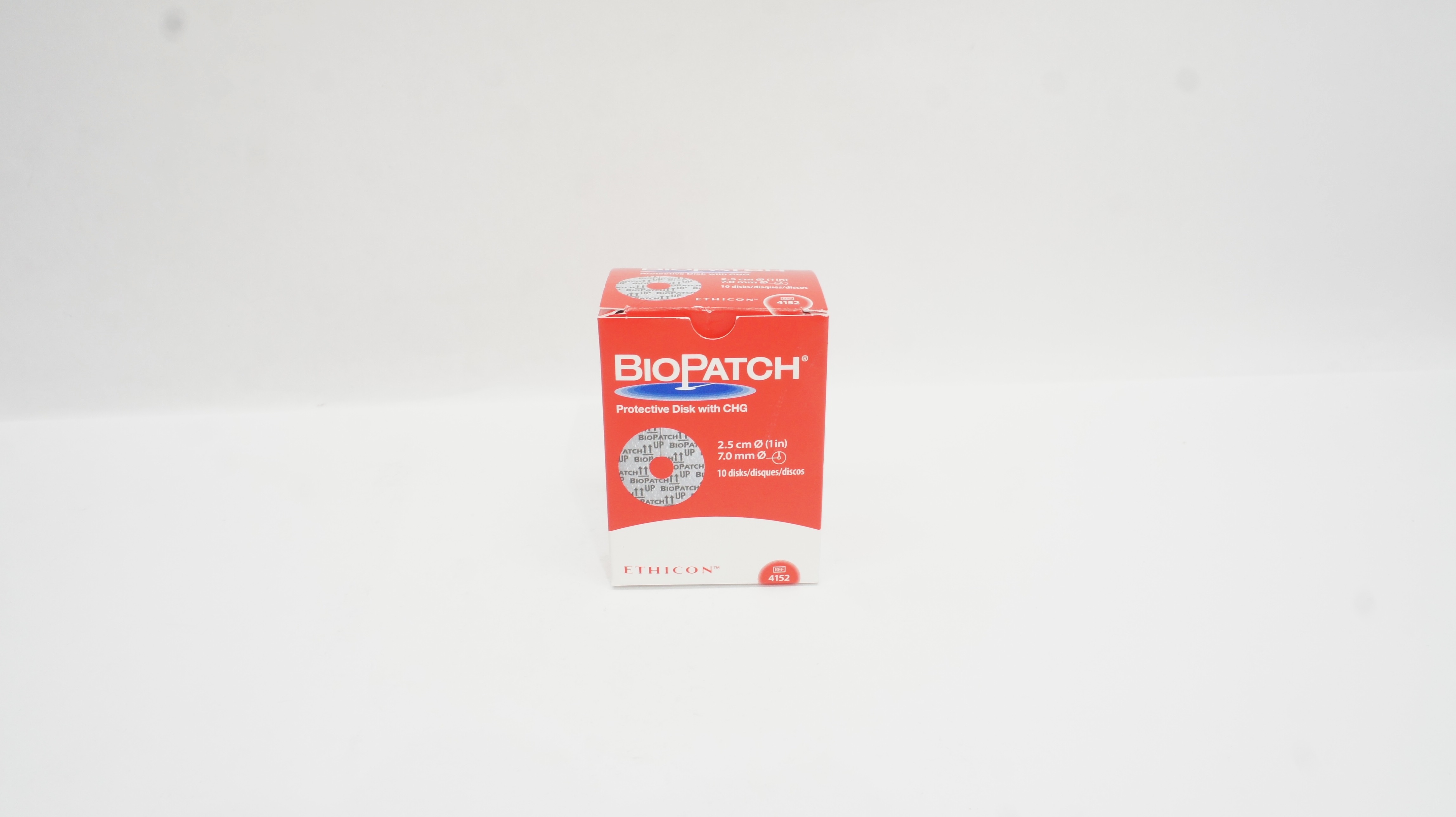 Ethicon 4152 BioPatch Protective Disk with CHG 1inch x 7.0mm (x) - Box of 5