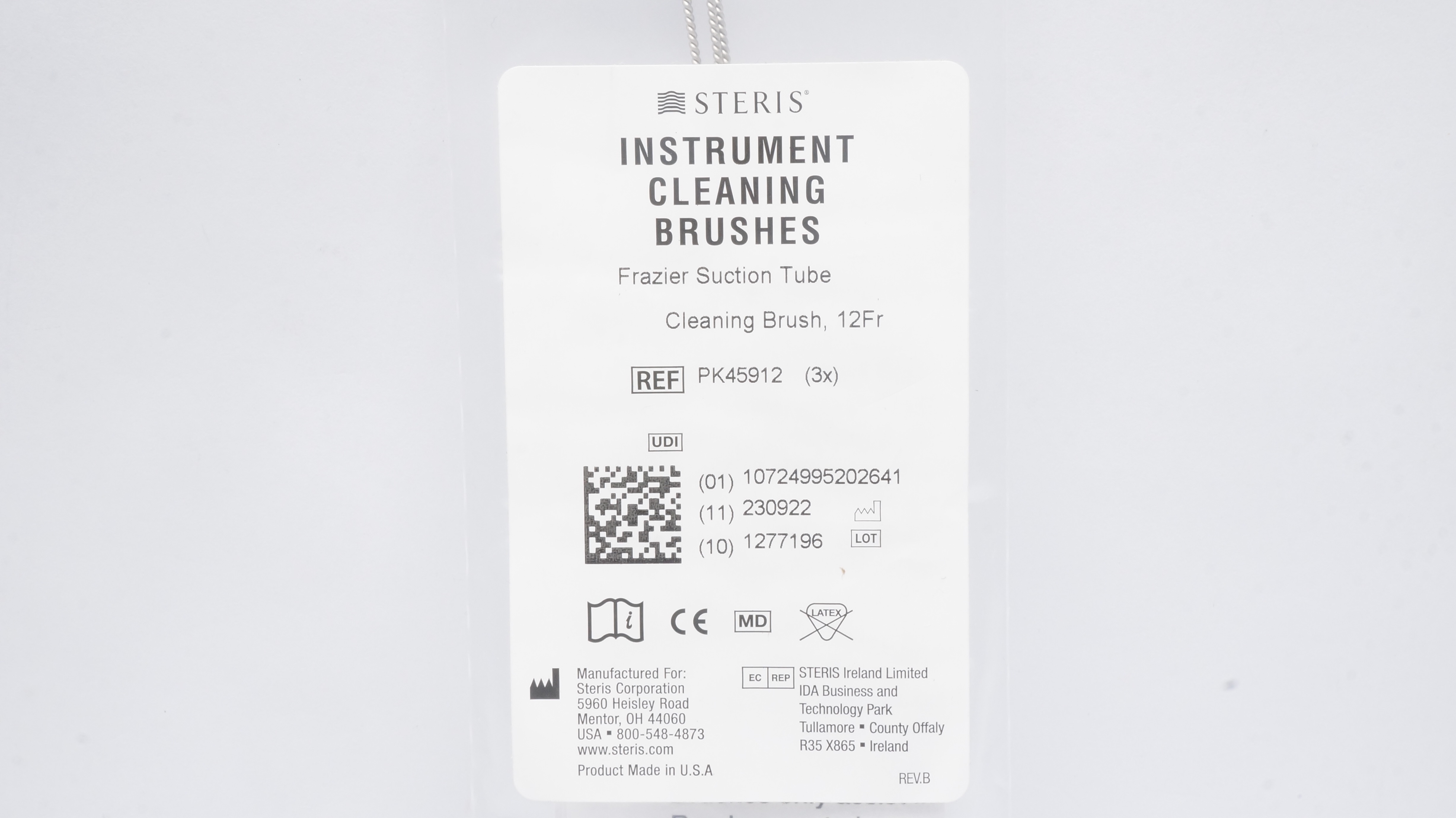 Steris PK45912 Instrument Cleaning Brushes 12Fr - Pack of 3