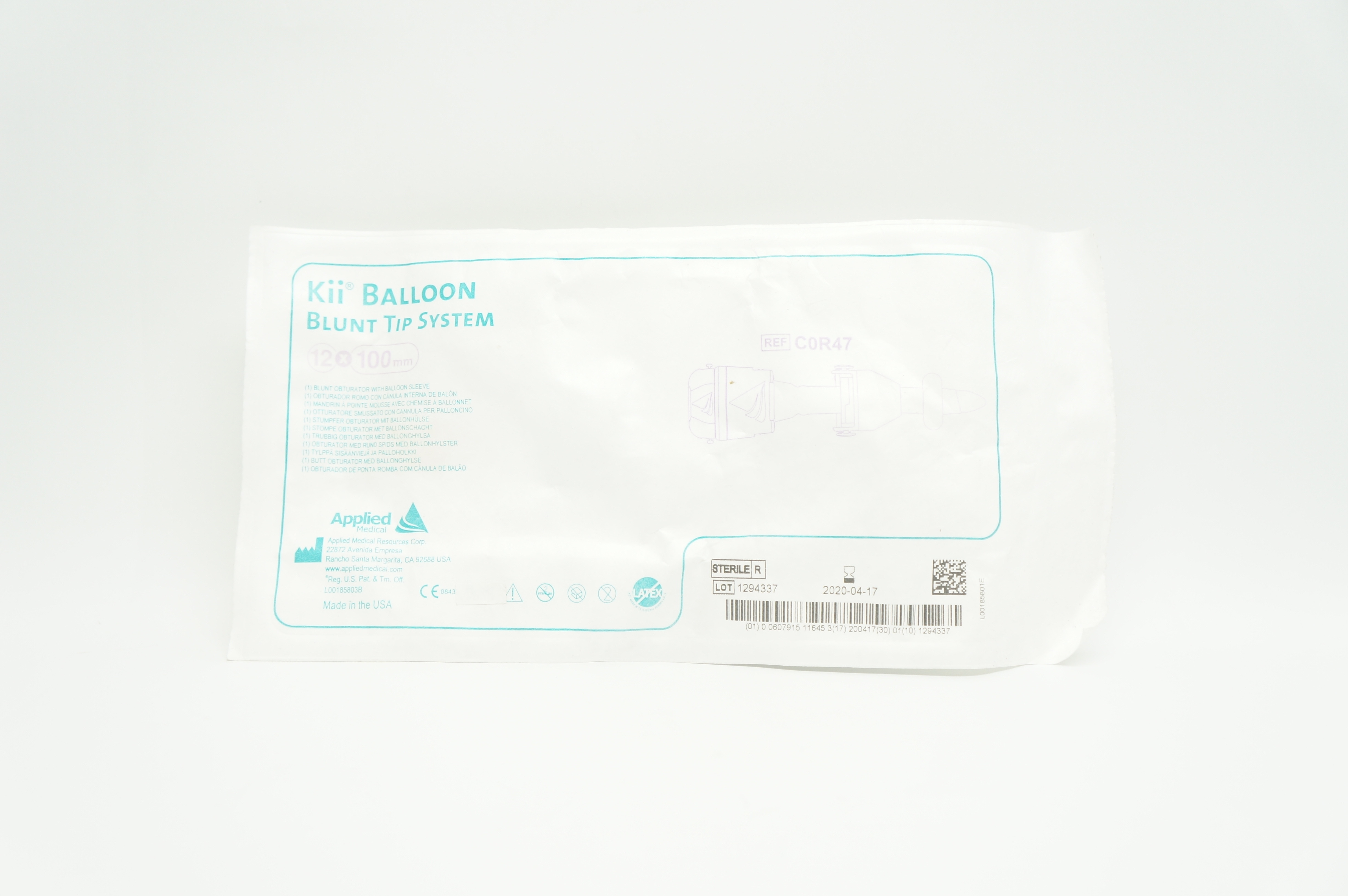 Applied Medical C0R47 Kii Balloon Blunt Tip System 12 x 100mm (x)