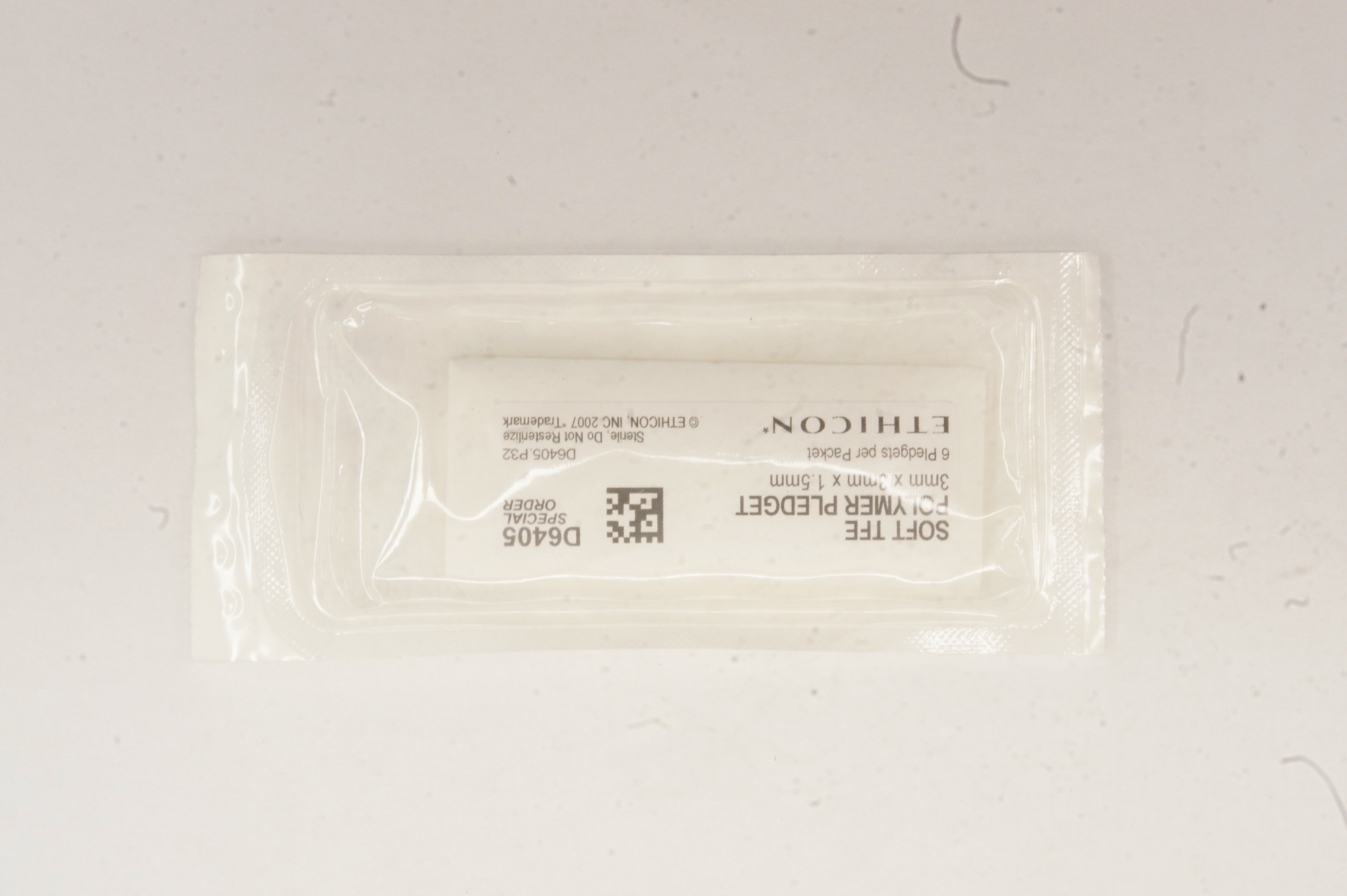 Ethicon D6405 PLEDGET Soft TFE Polymer Pledget 3mm x 3mm x 1.5mm (x)