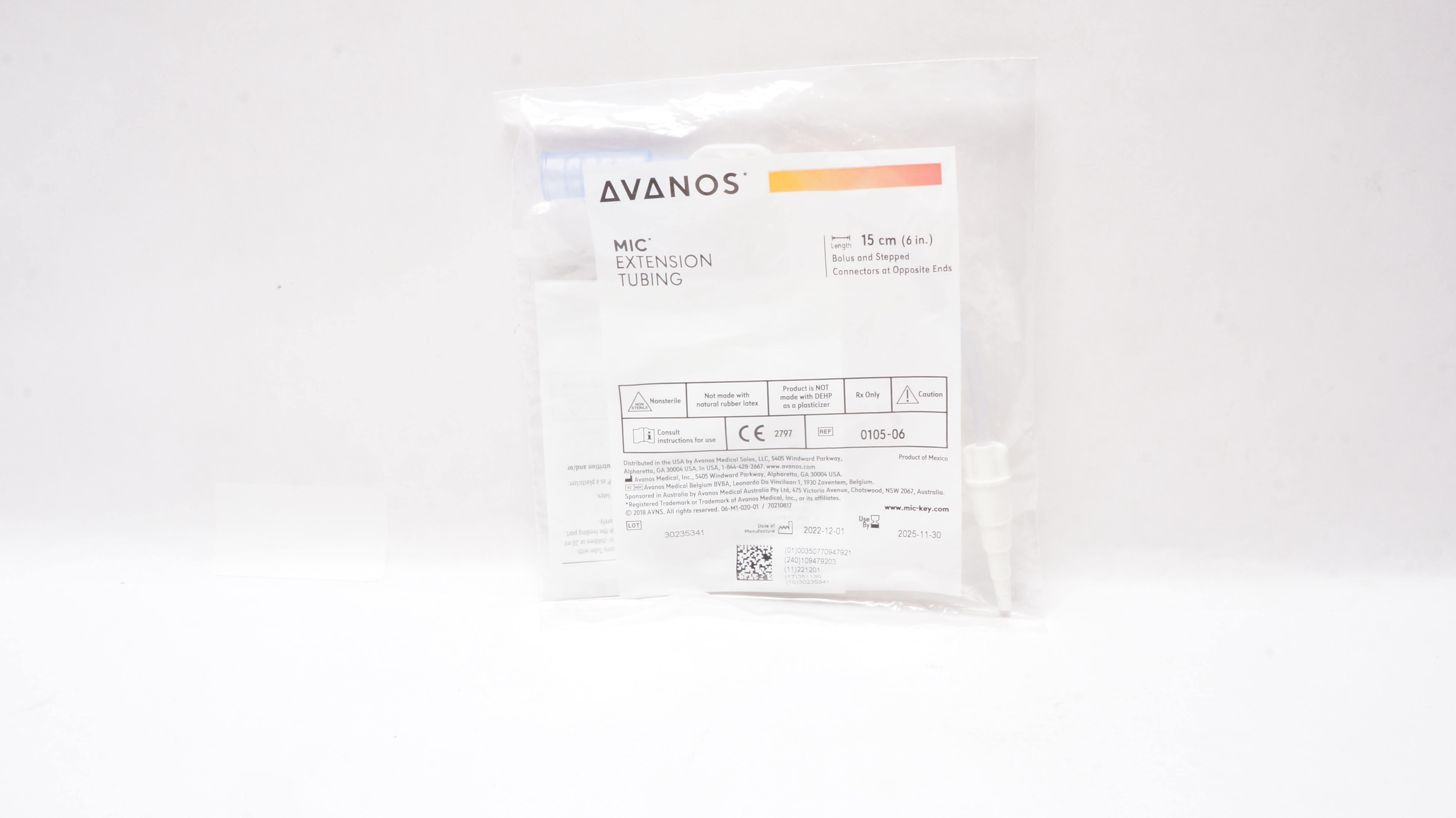 Avanos 0105-06 MIC Extension Tubing 6inch
