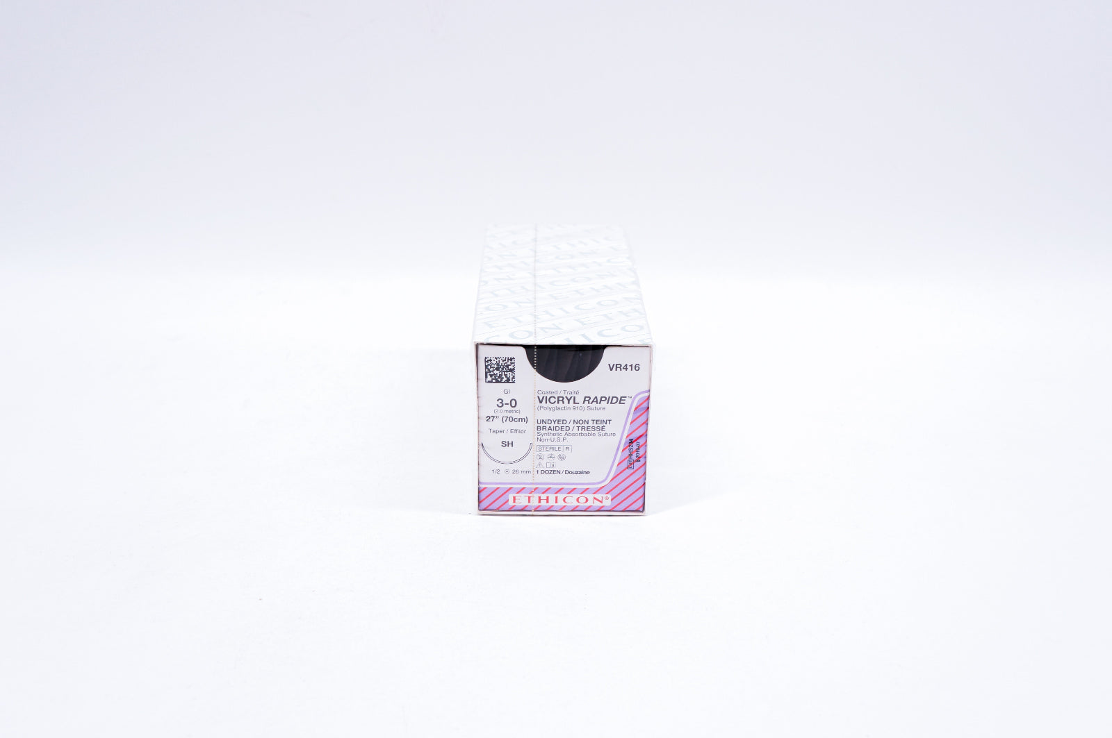 Ethicon VR416 3-0 VICRYL RAPIDE, SH 1/2 26mm, 27inch (x) - Box of 12