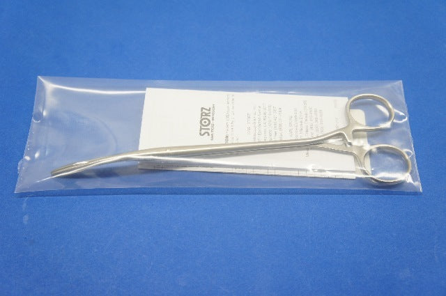 Karl Storz 748220 Duplay Curved Dressing Forceps W/Ratchet Length 21cm