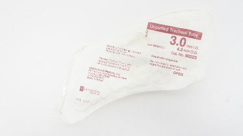 Mallinckrodt 86223 Uncuffed Tracheal Tube 3.0mm ID x 4.3mm OD
