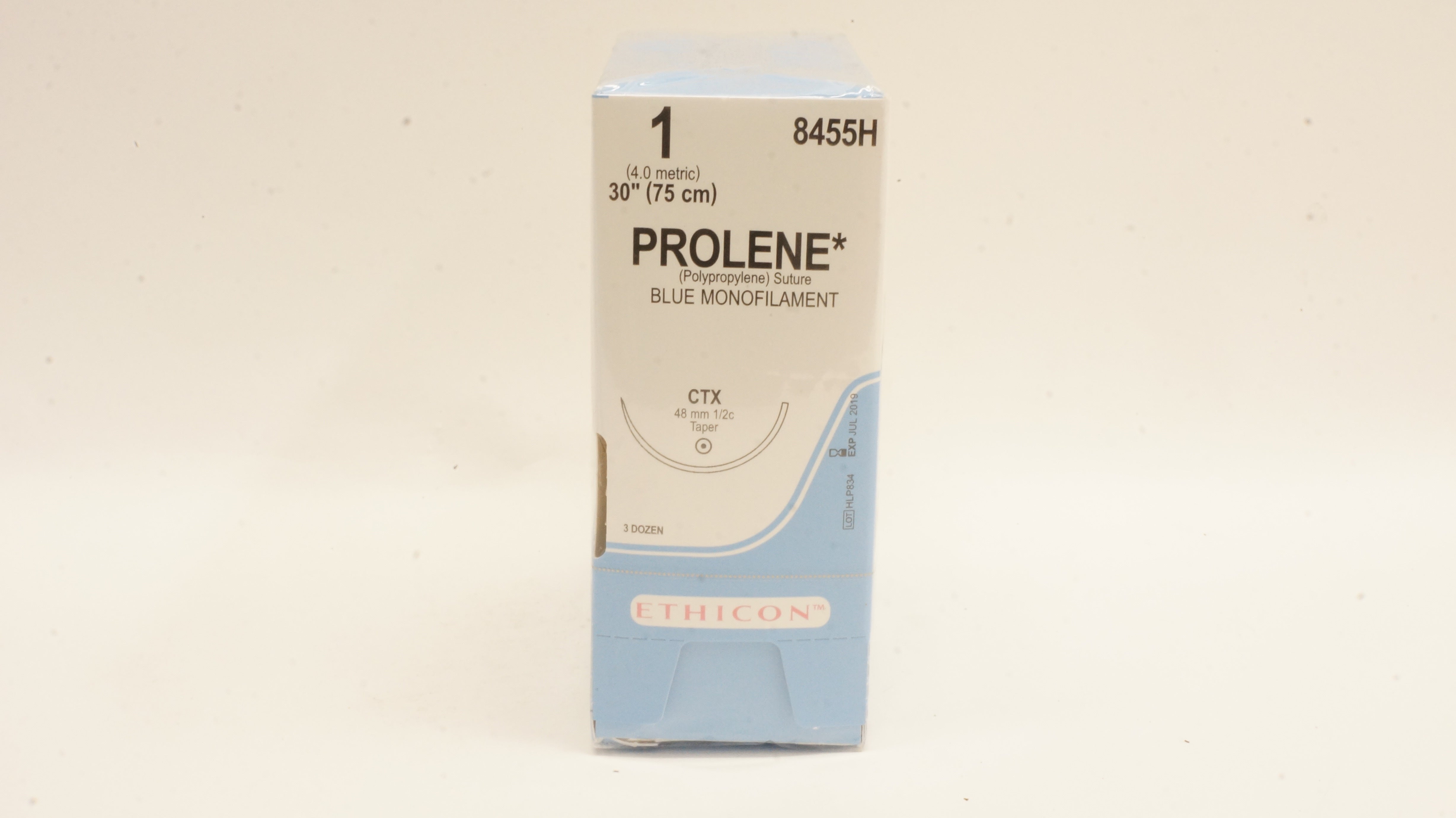 Ethicon 8455H 1 PROLENE Stre CTX 48mm 1/2c Taper 30inch (x) - Box of 36