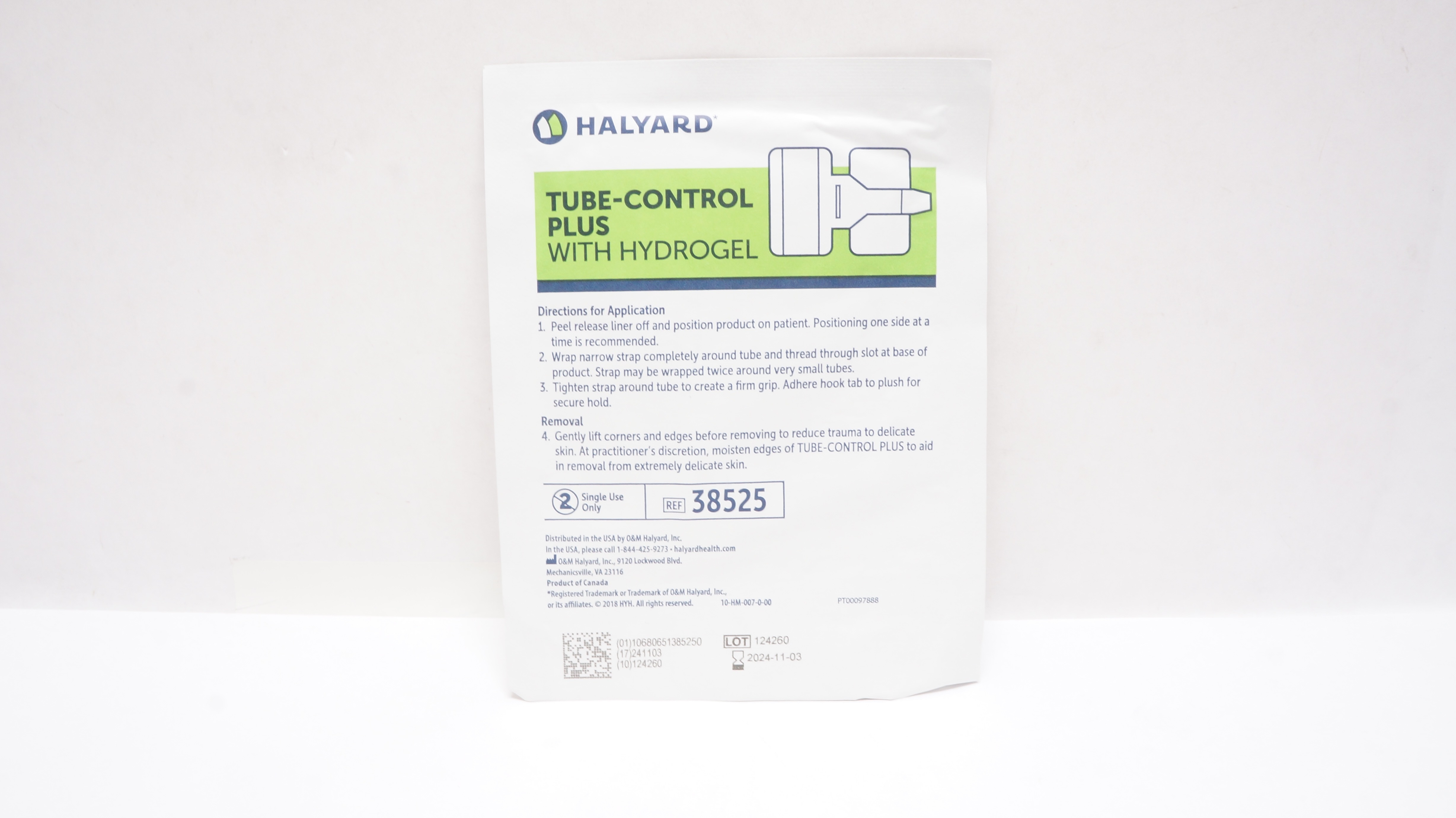 Halyard 38525 Tube-Control Plus With Hydrogel