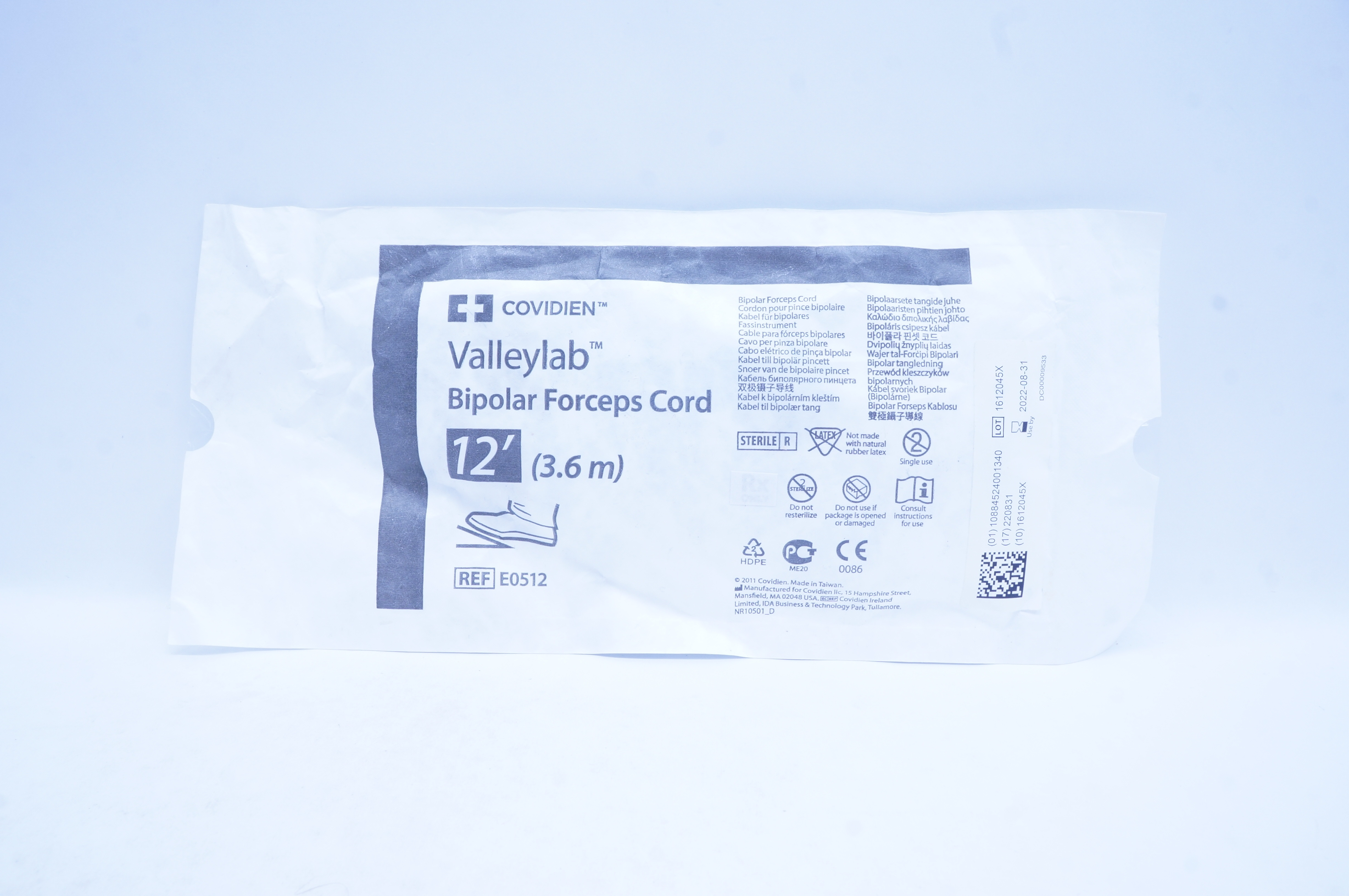 Covidien E0512 Valleylab Bipolar Forceps Cord 12 F