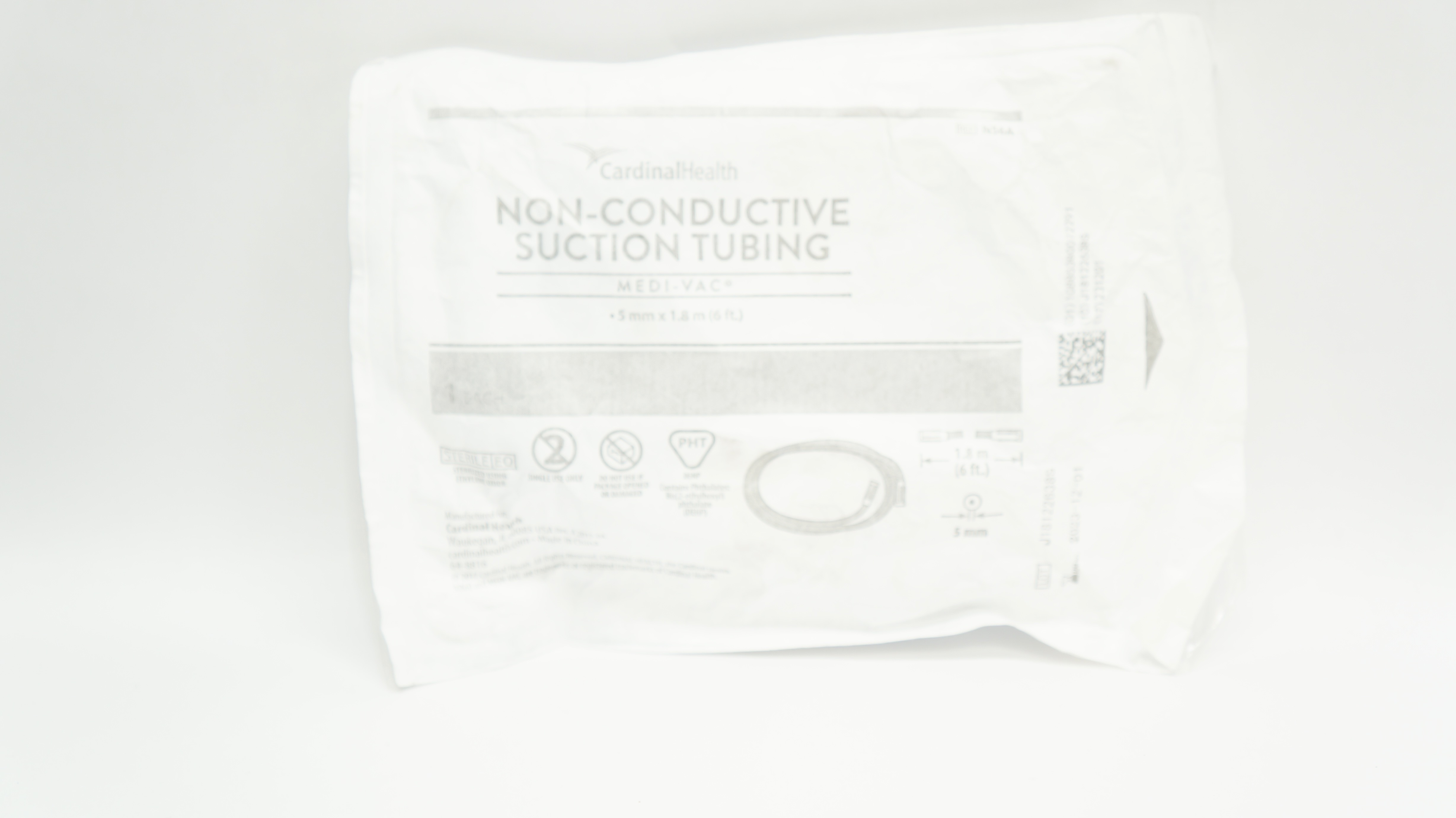 Cardinal Health N56A Medi-Vac Non-Conductive Suction Tubing 5mm x 6Ft