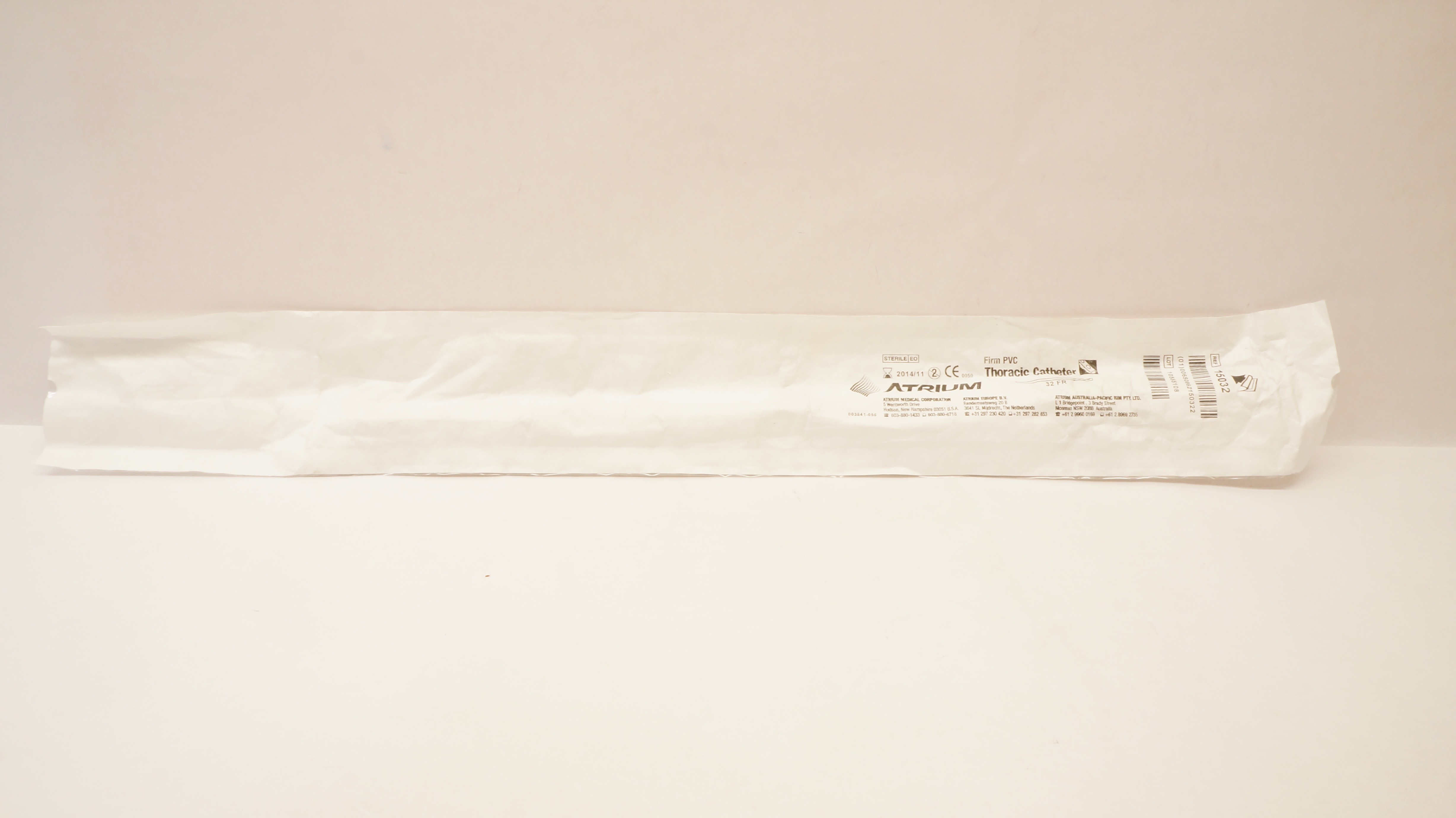 Atrium 15032 Firm PVC Thoracic Cath. Sterile 32 Fr. (x)