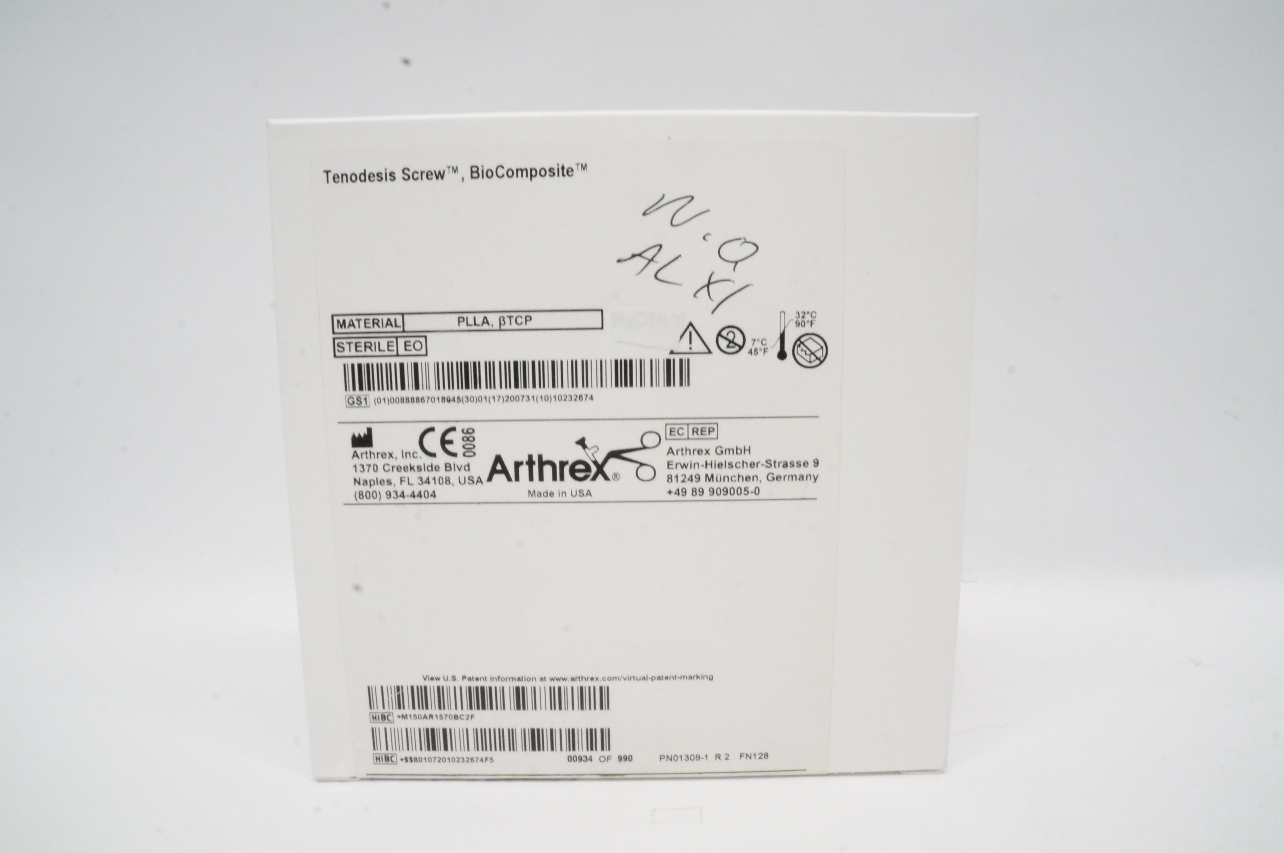 Arthrex AR-1570BC Tenodesis Screw, BioComposite 7mm x 23mm (x)