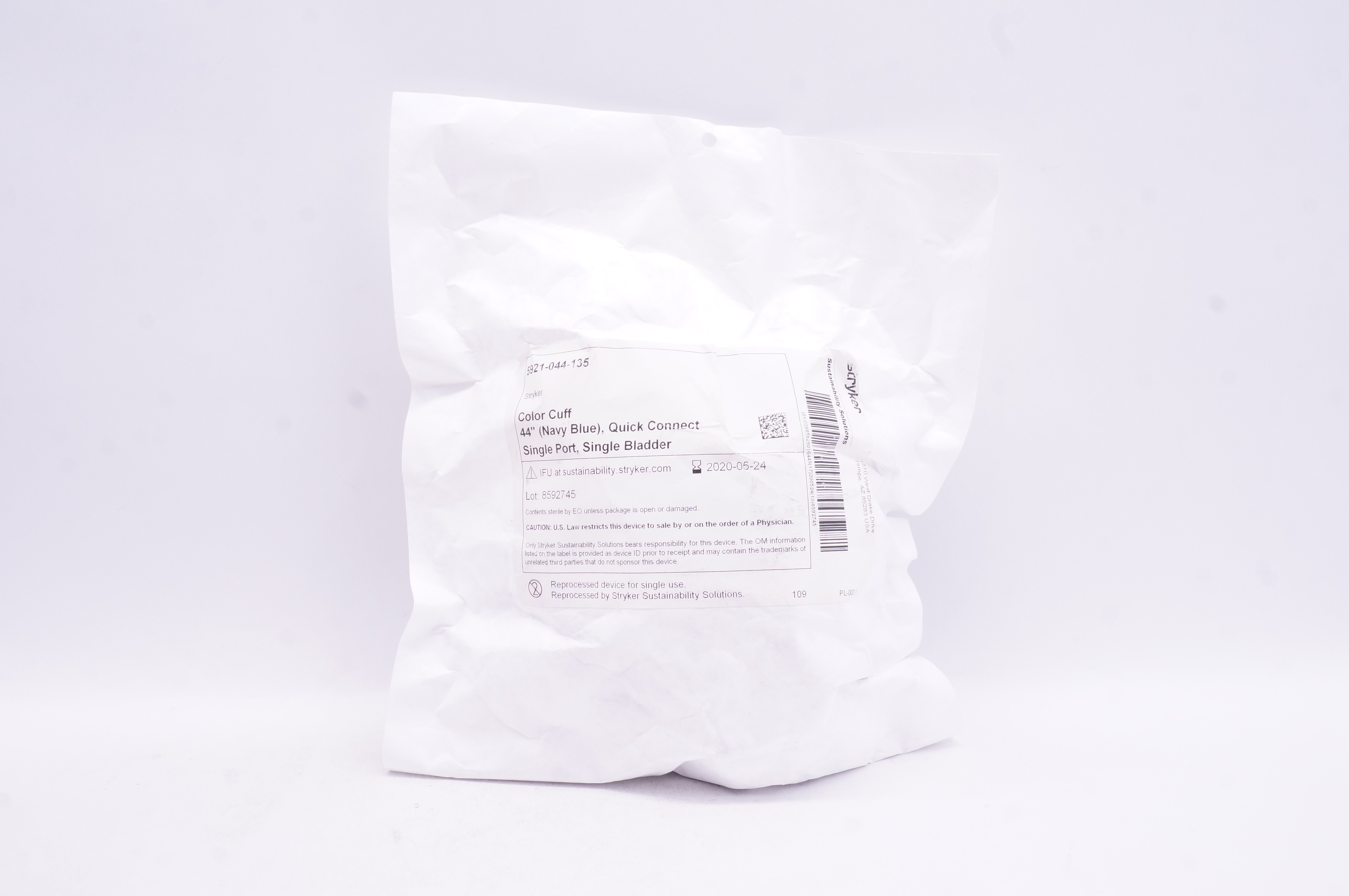 Stryker 5921-044-135 COLOR CUFF Disposable Tourniquet Cuff 44inch x 4inch (x)