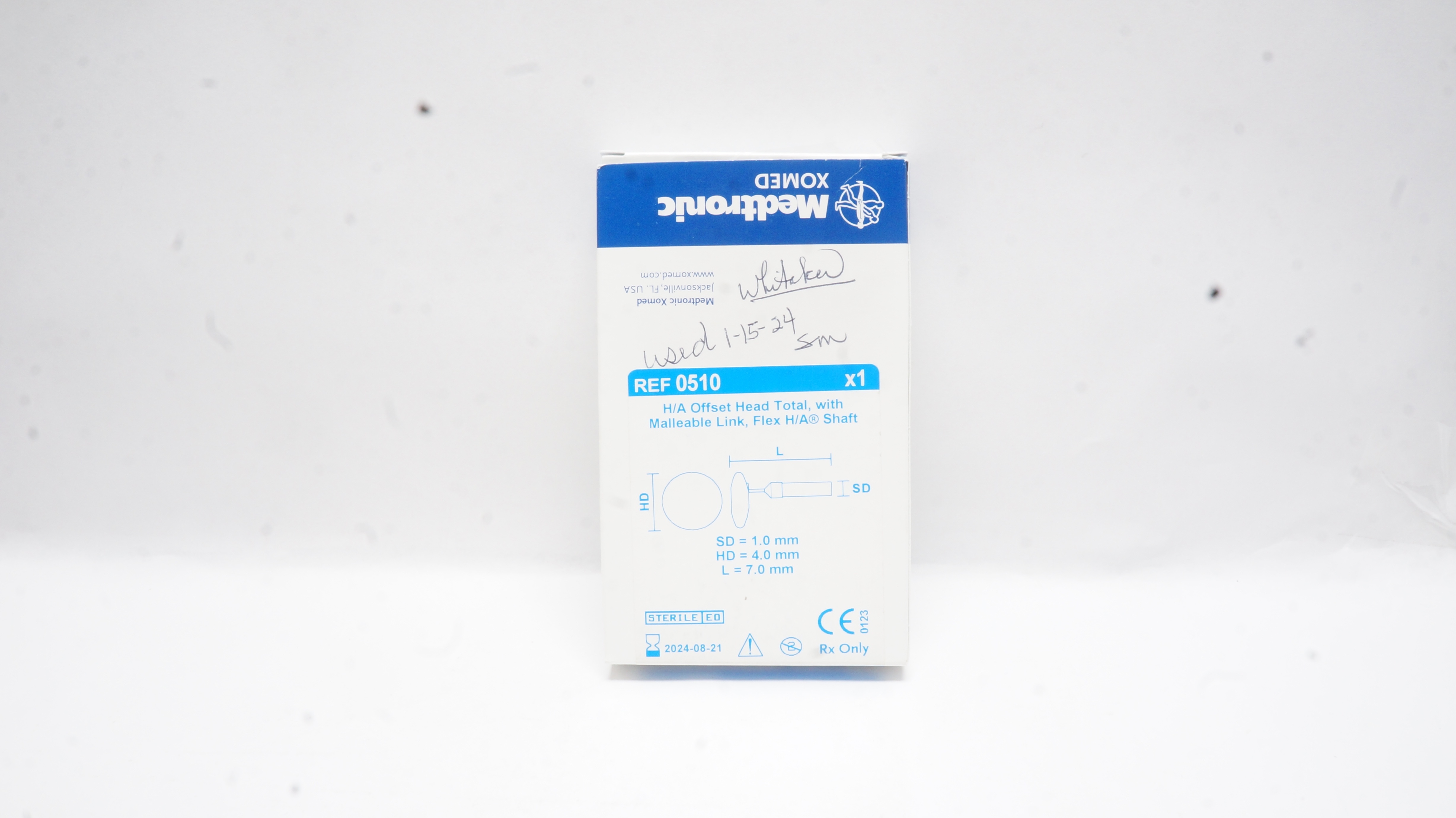 Medtronic 0510 H/A Offset Head Total w/Malleable Link, Flex H/A Shaft