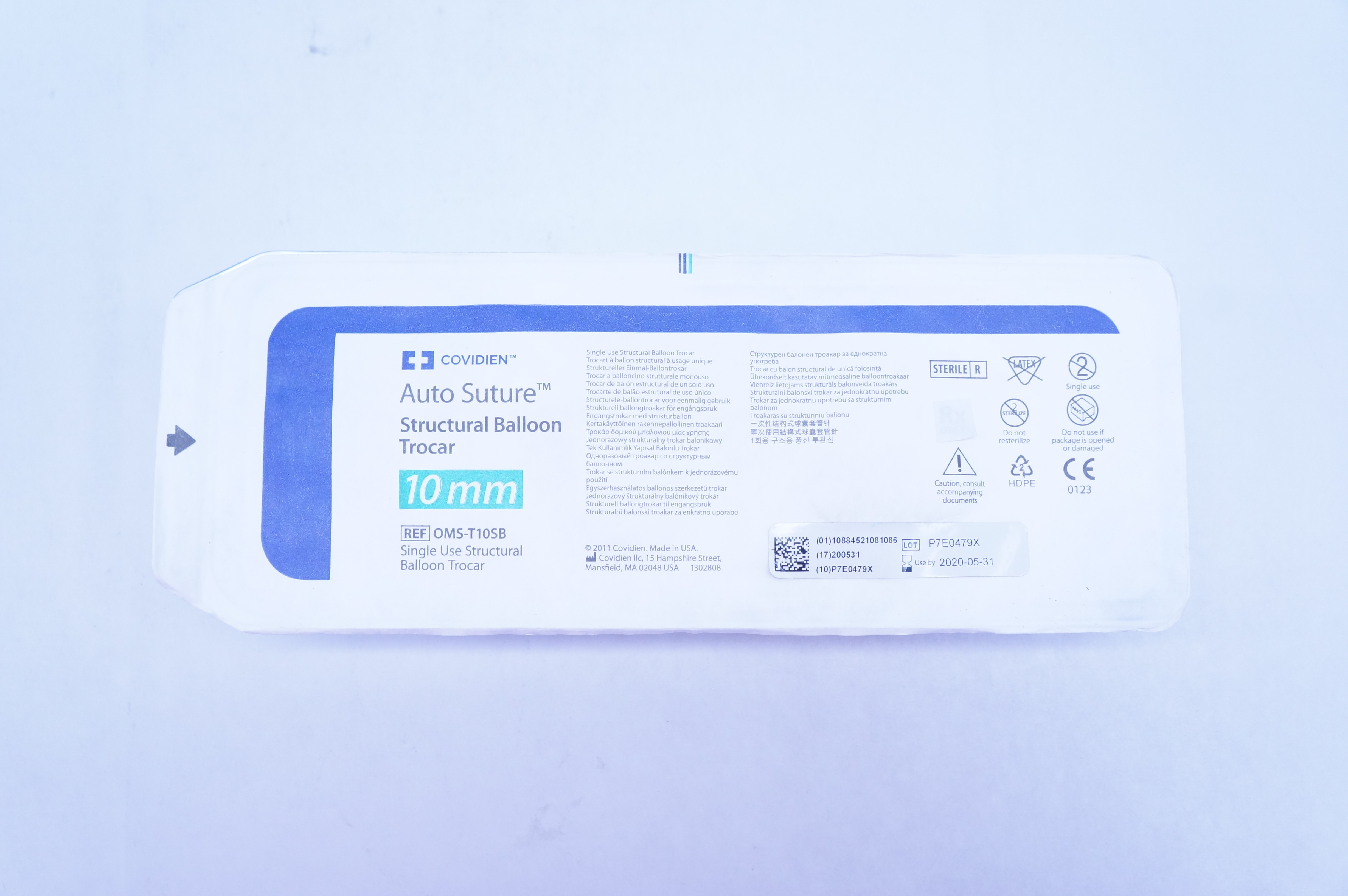 Covidien OMS-T10SB Auto Stre Structural Balloon Trocar 10mm (x)