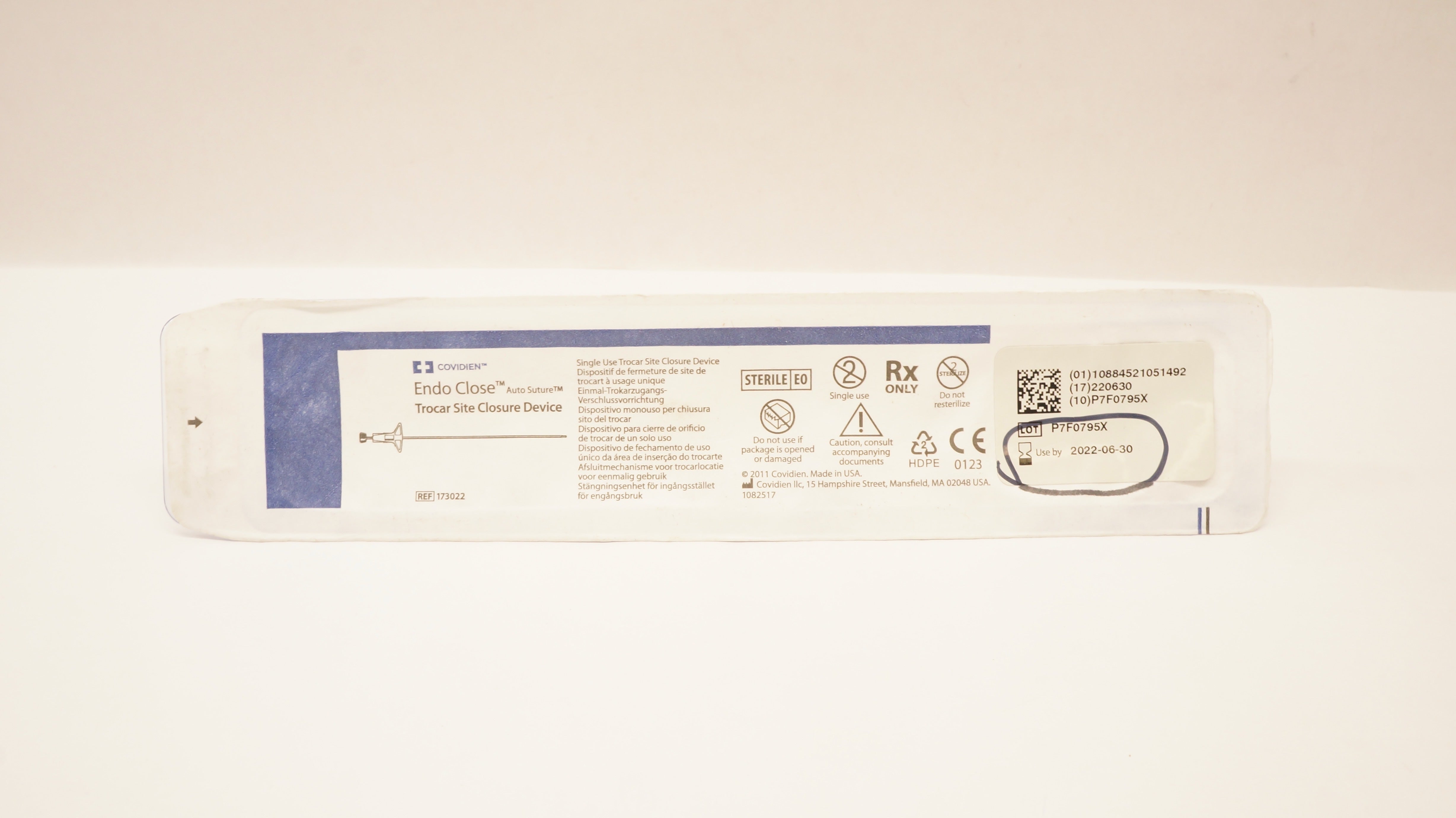 Covidien 173022 Endo Close Trocar Site Closure Device (x)