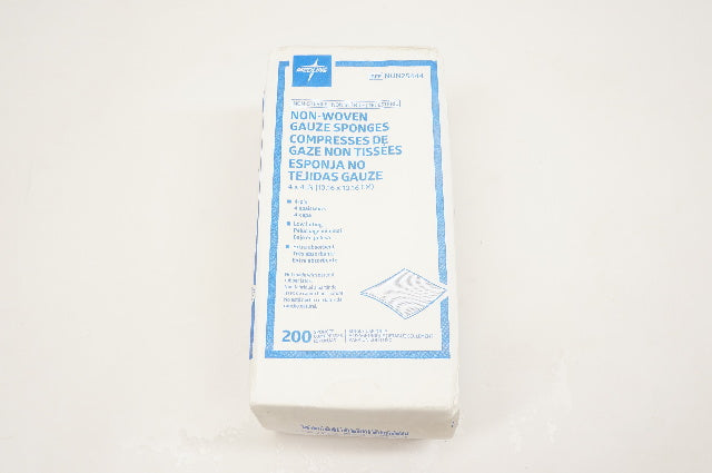 Medline NON25444 Non-Woven Gauze Sponges 4inch x 4inch - Box of 200