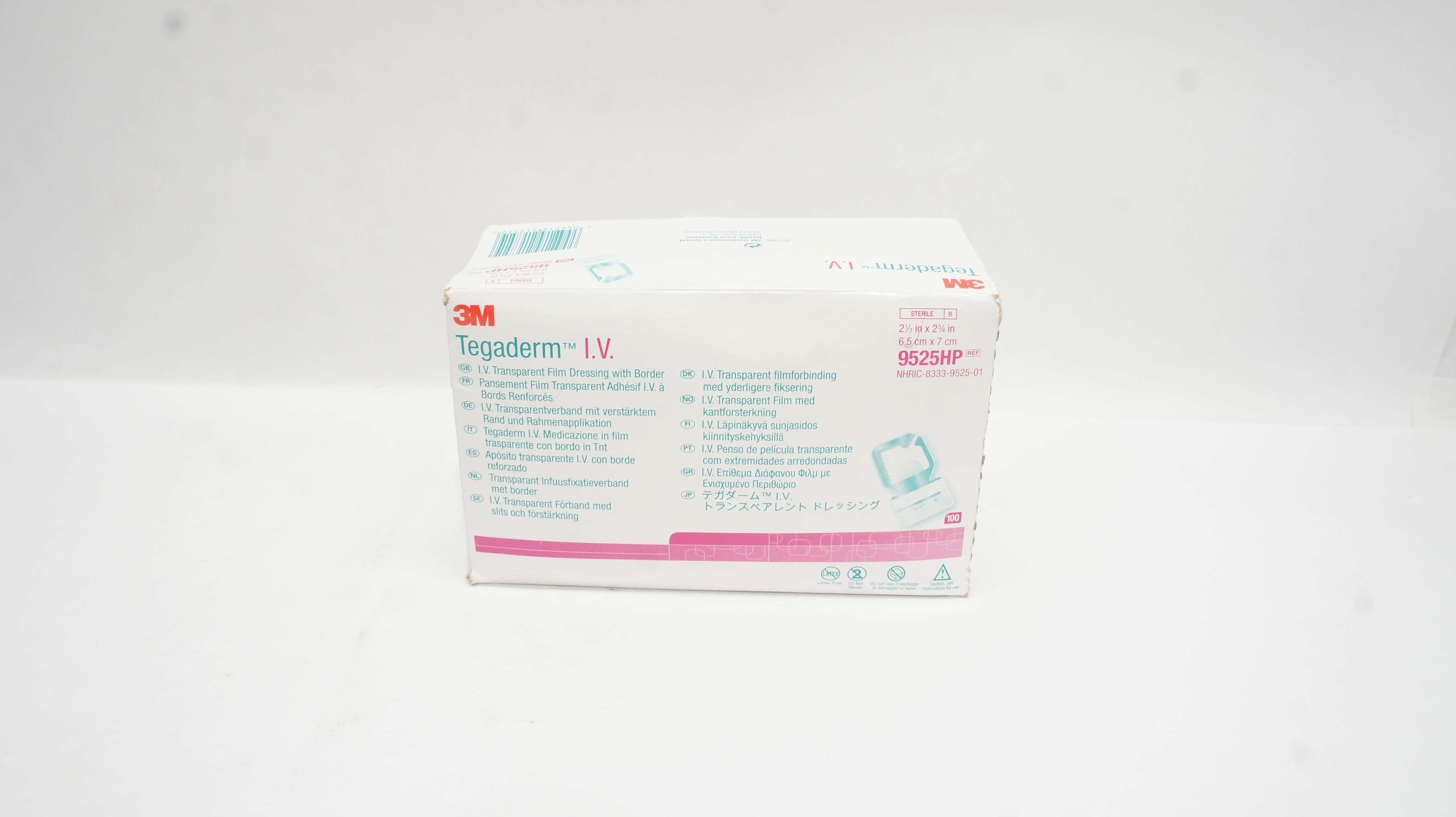 3M 9525HP Tegaderm I.V. Transparent Film Dressing  2-1/2in x 2-3/4in ~Box of 100