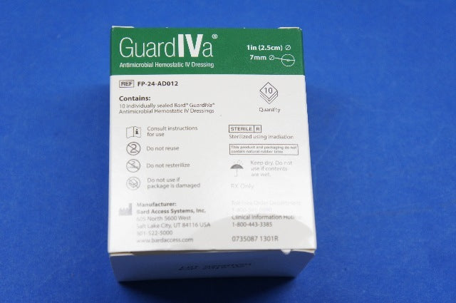 Bard FP-24-AD012 Antimicrobial Hemostatic IV Dressing 1