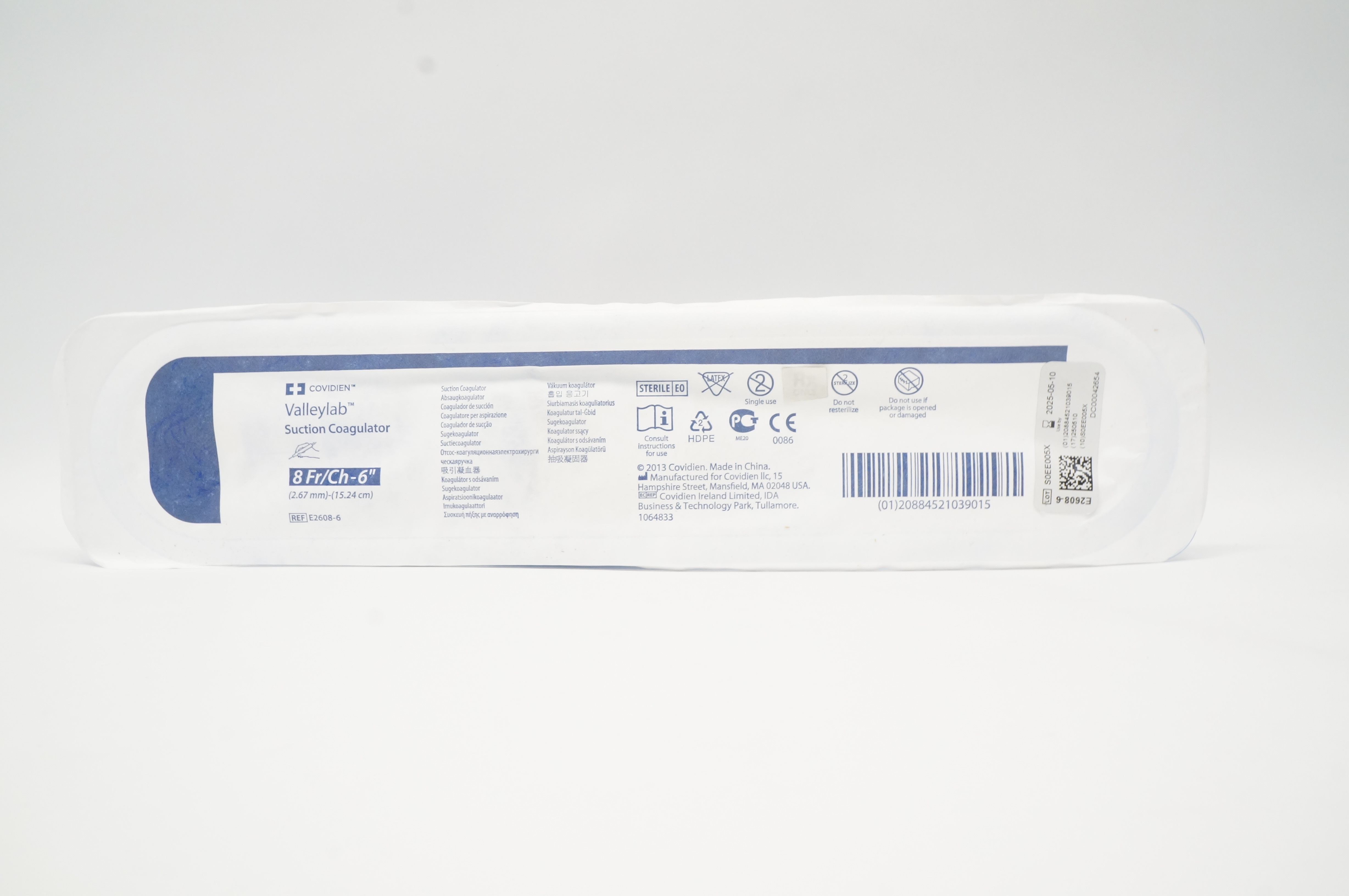 Covidien E2608-6 Valleylab Suction Coagulator 8Fr/Ch - 6inch