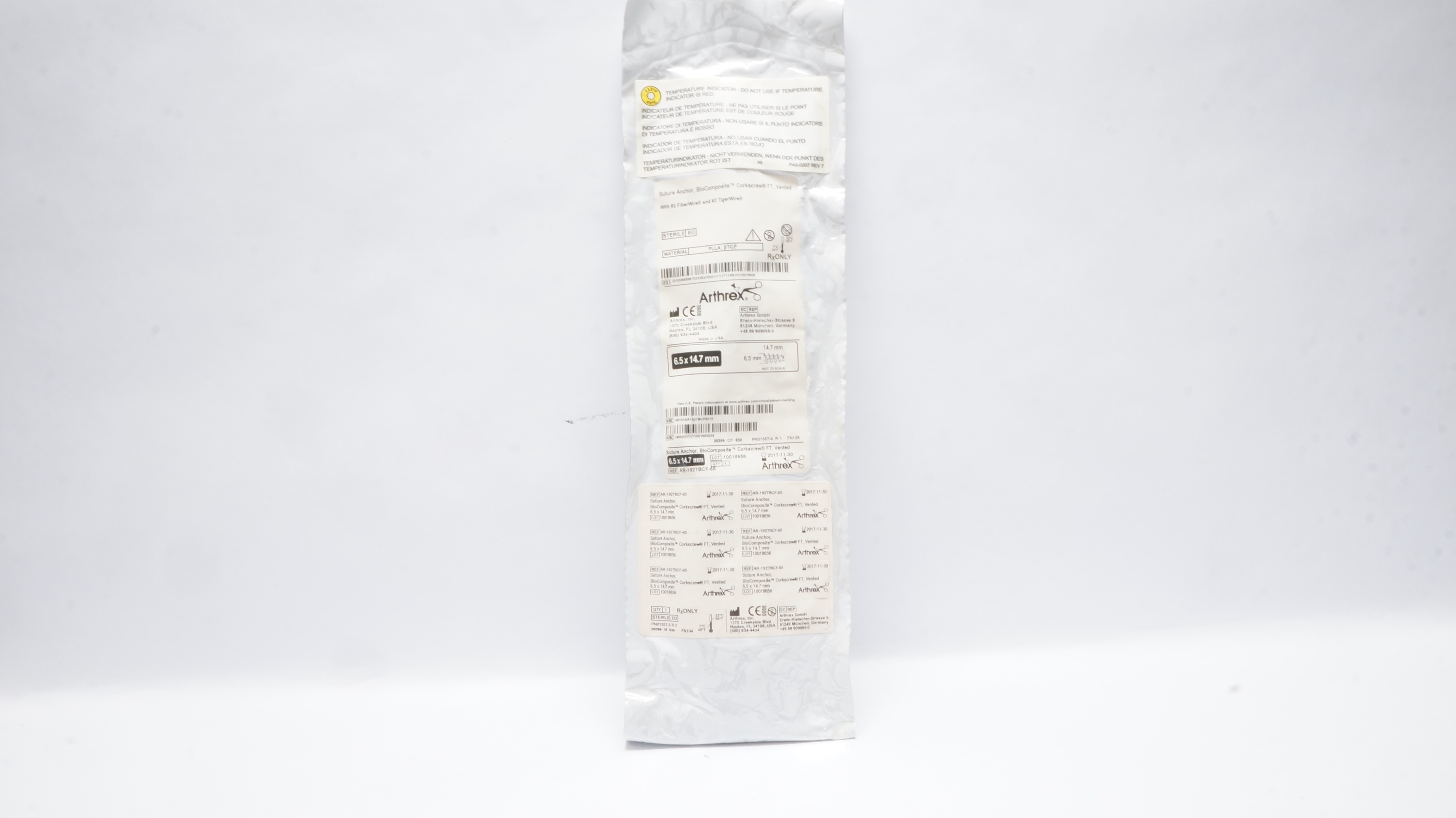 Arthrex AR-1927BCF-65 Stre Anchor BioComposite Corckscrew 6.5 x 14.7mm (x)