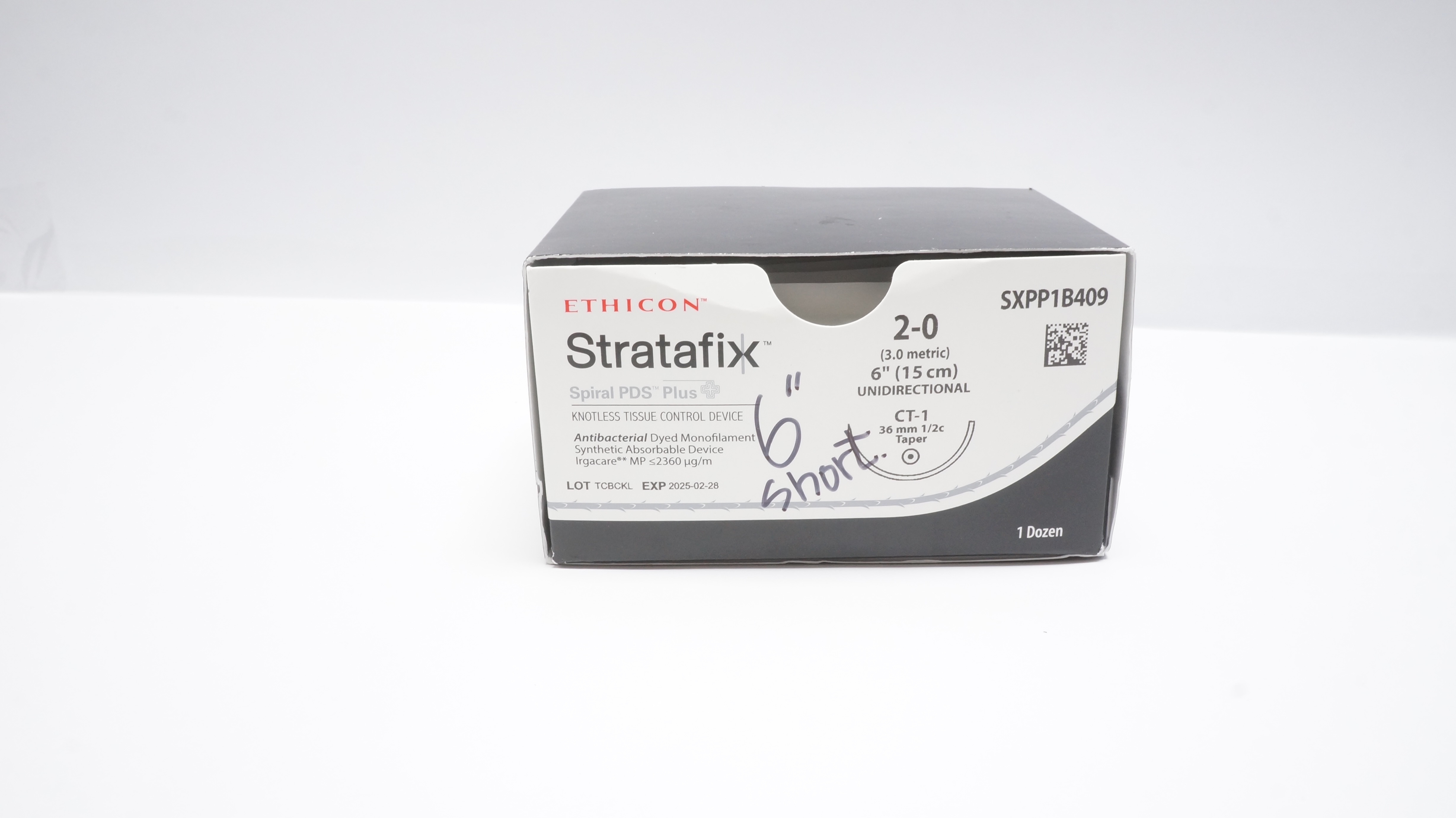 Ethicon SXPP1B409 2-0 STRATAFIX Stre CT-1 36mm 1/2c Taper 6inch - Box of 7