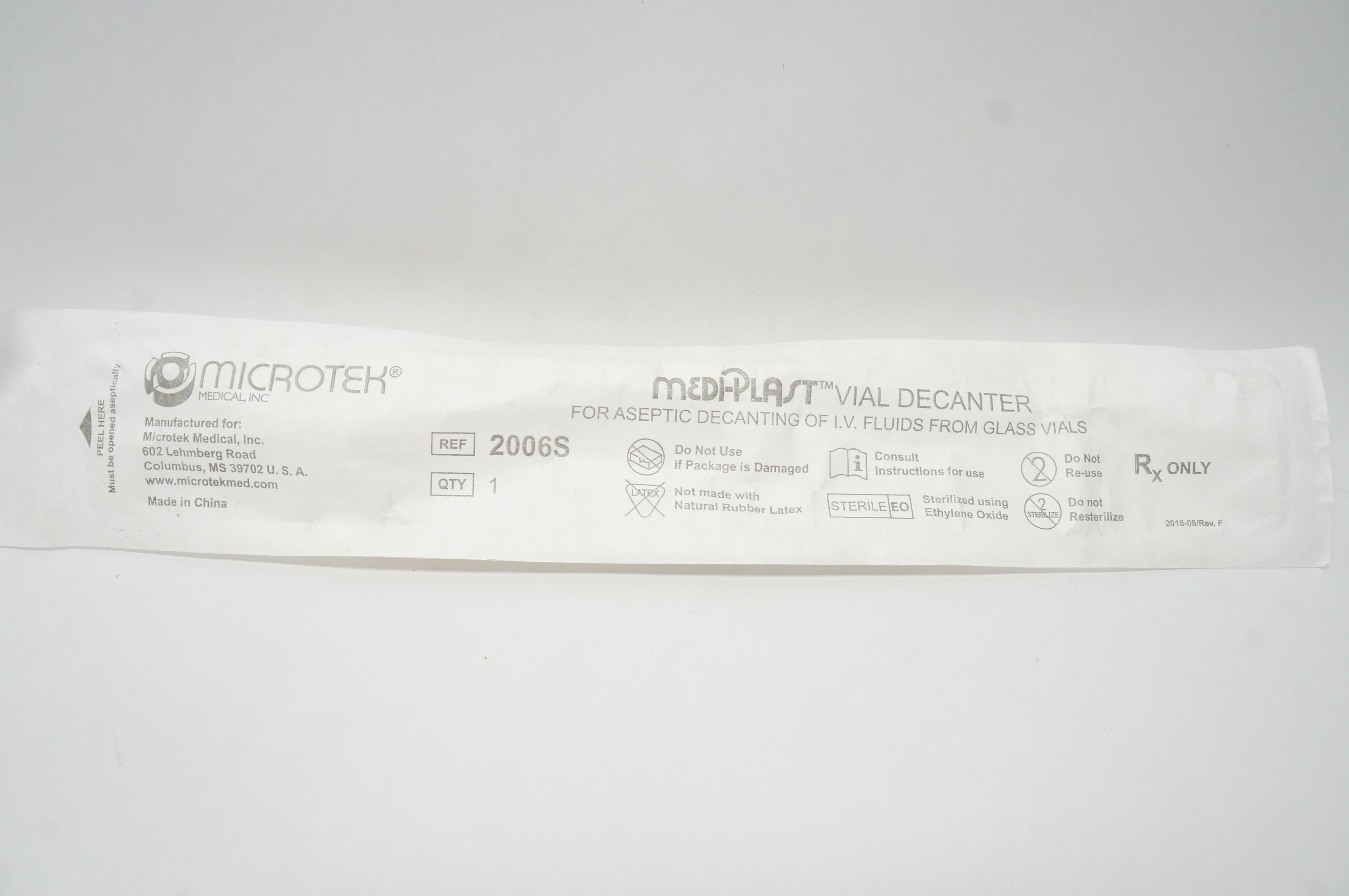 Microtek 2006S Medi-Plast Vial Decanter (x)