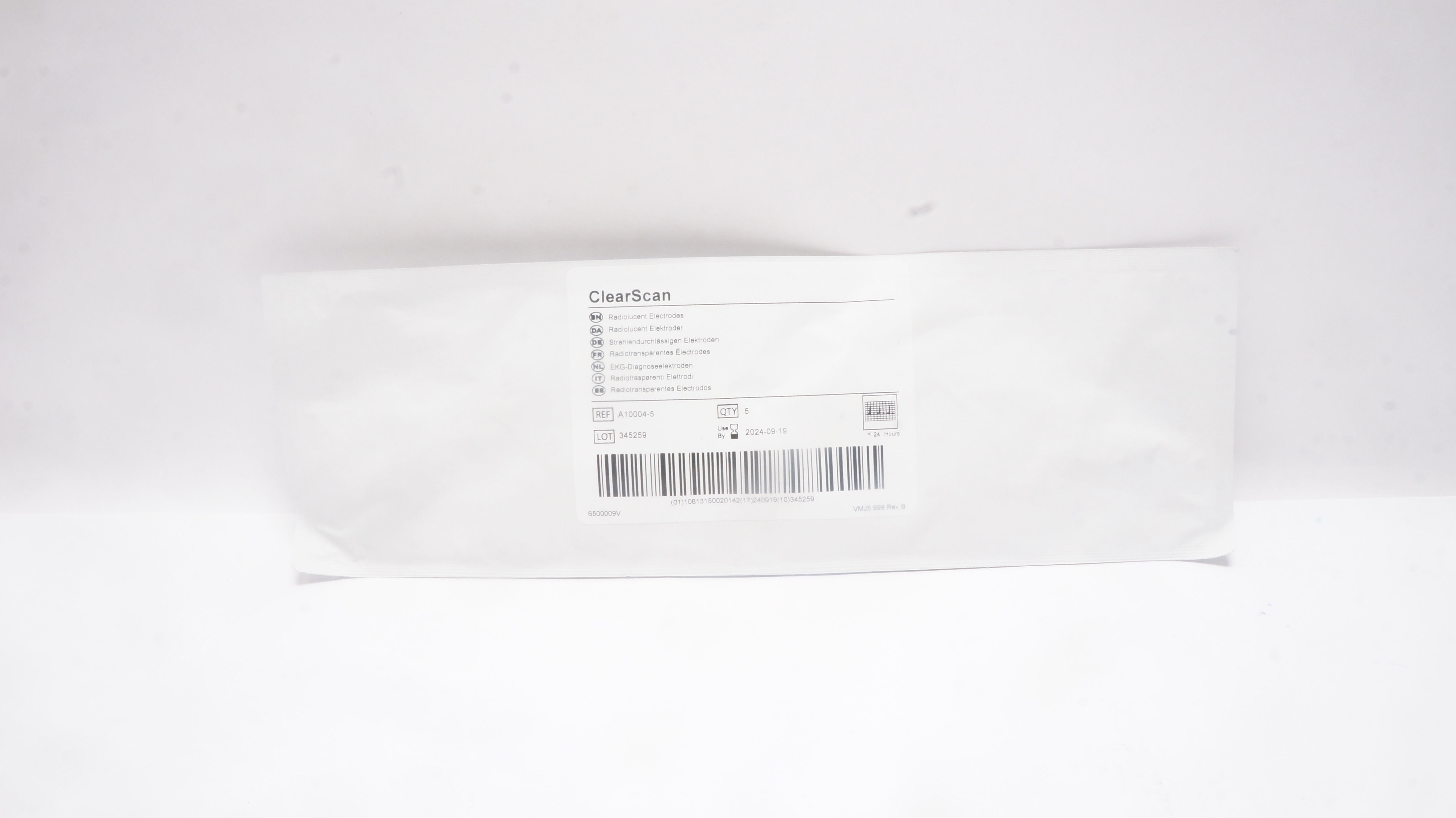 Nissha A10004-5 Vermed ClearScan Radiolucent Electrodes - Pack of 5