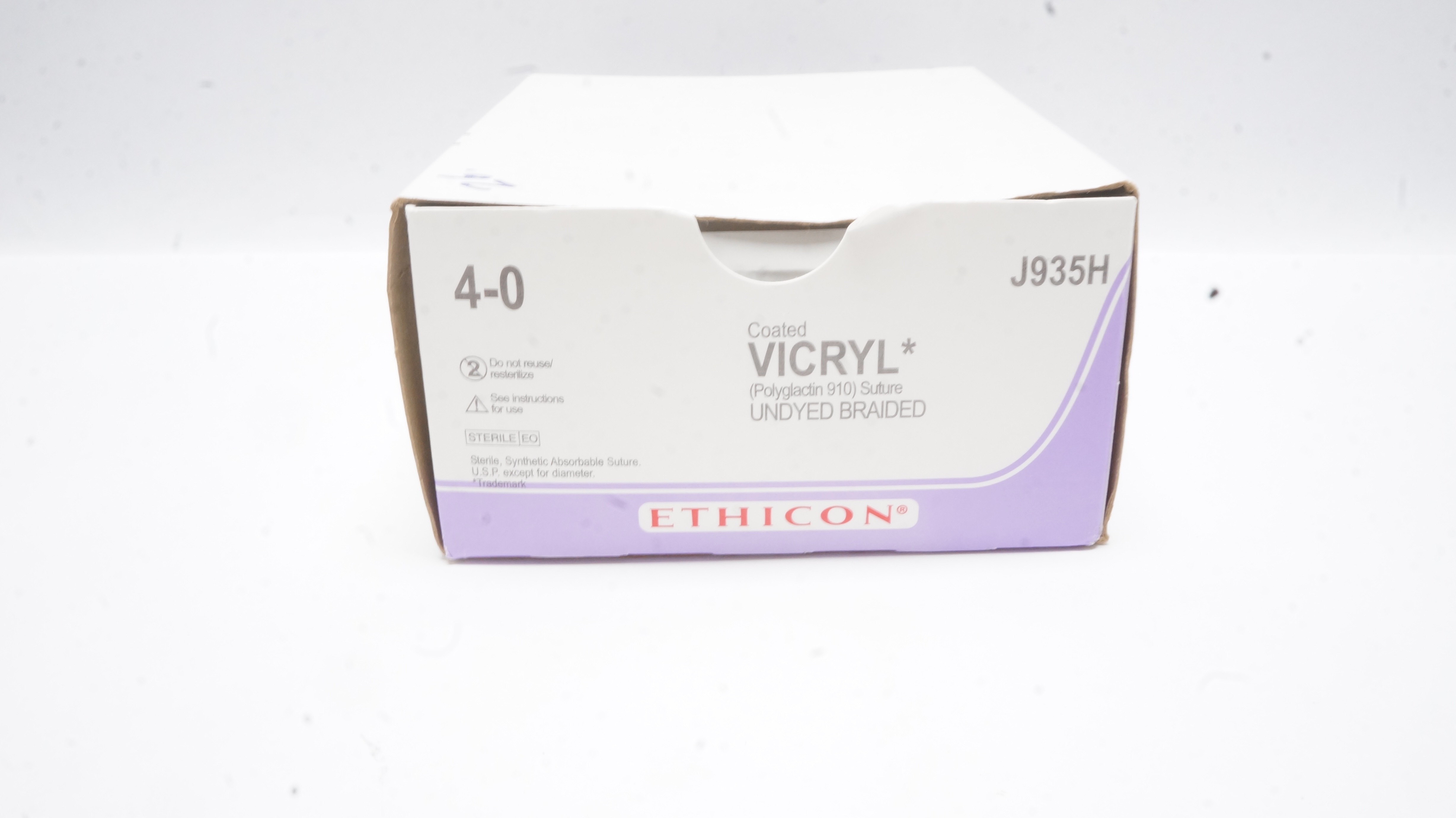 Ethicon J935H 4-0 VICRYL, PS-1, 24mm 3/8c Reverse Cutting, 27inch(x) - Box of 26