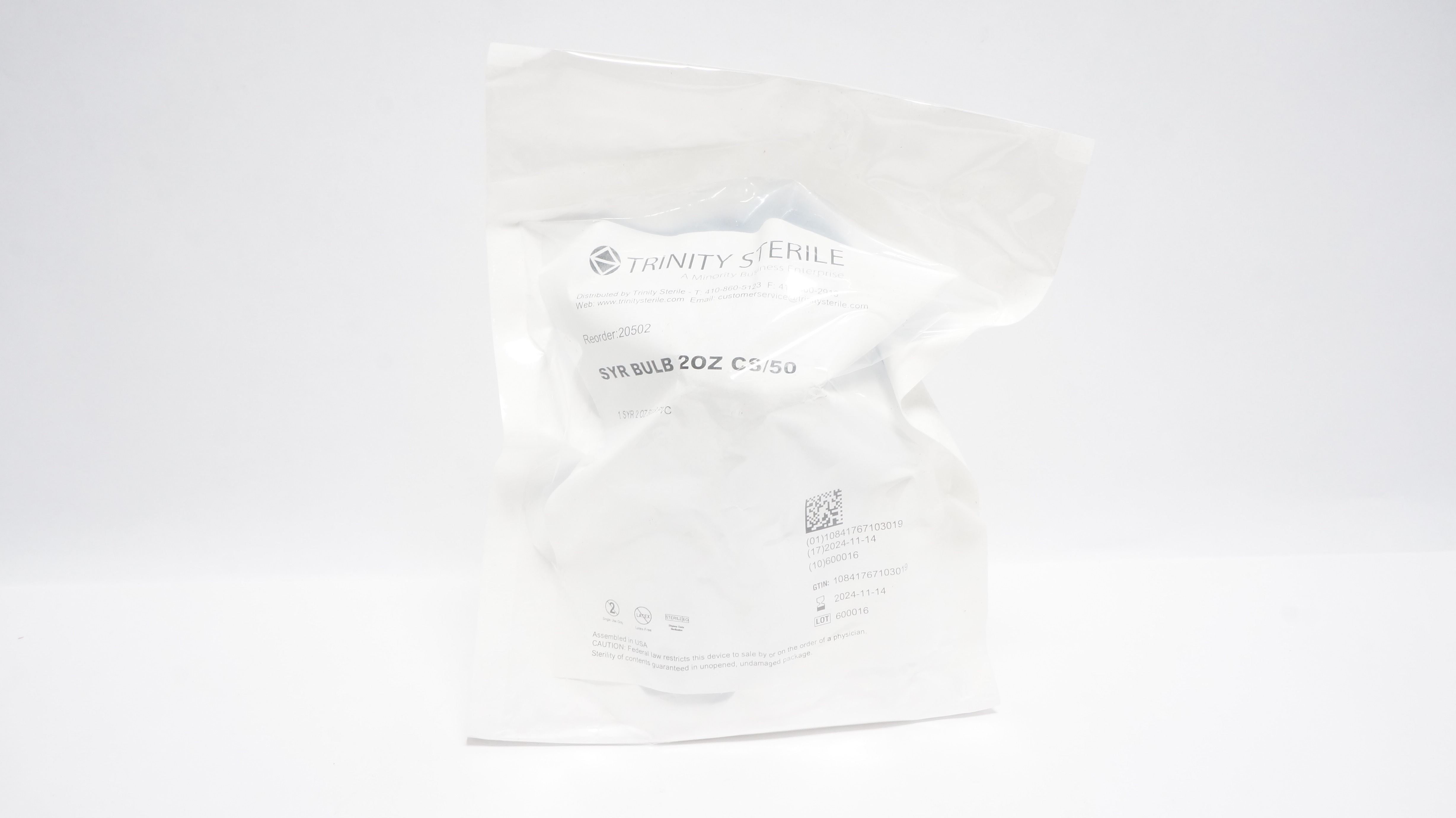 Trinity Sterile 2050 SYR BULB 2 oz