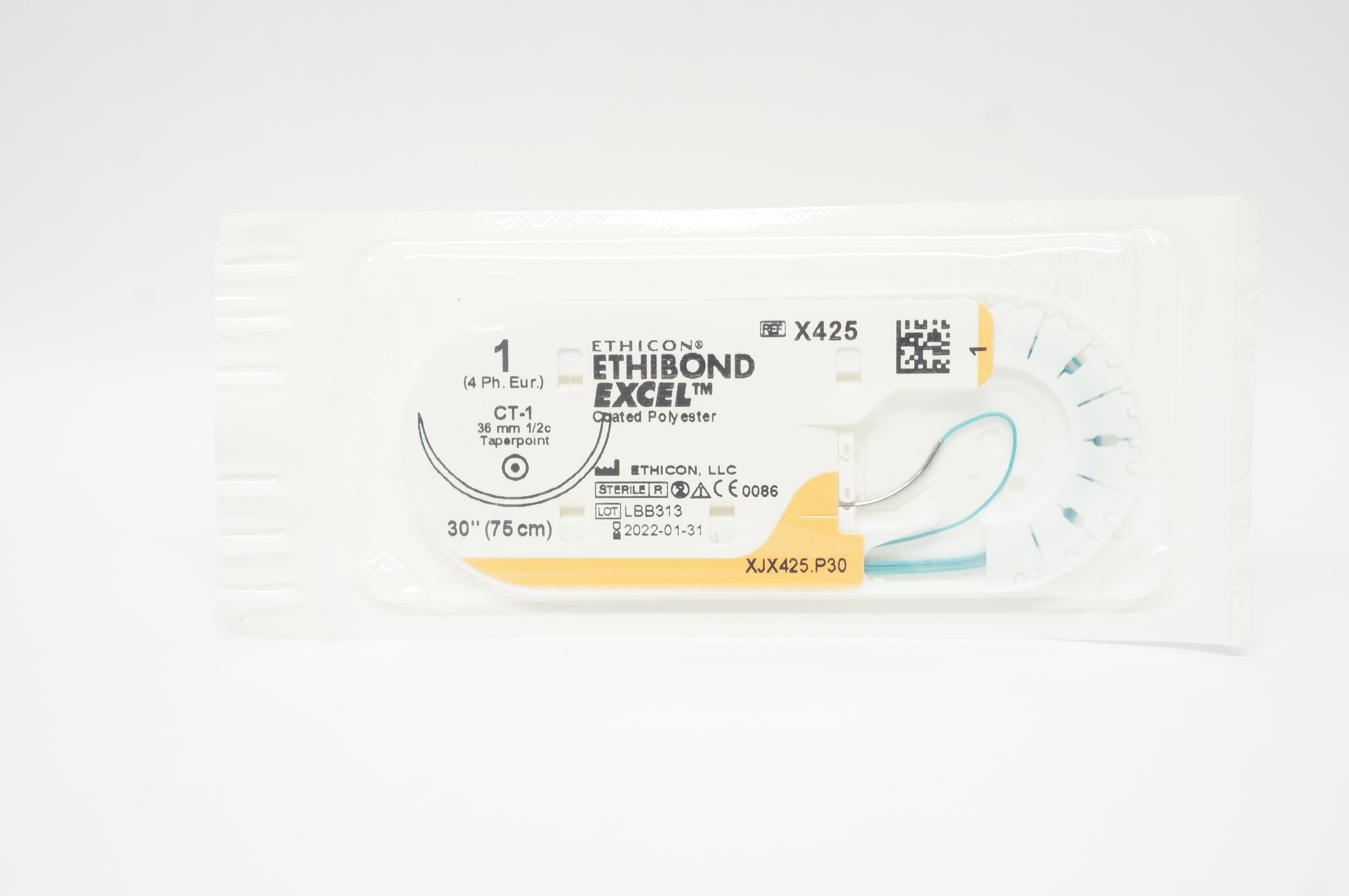 Ethicon X425 ETHIBOND EXCEL CT-1 36mm 1/2c 30inch (x)