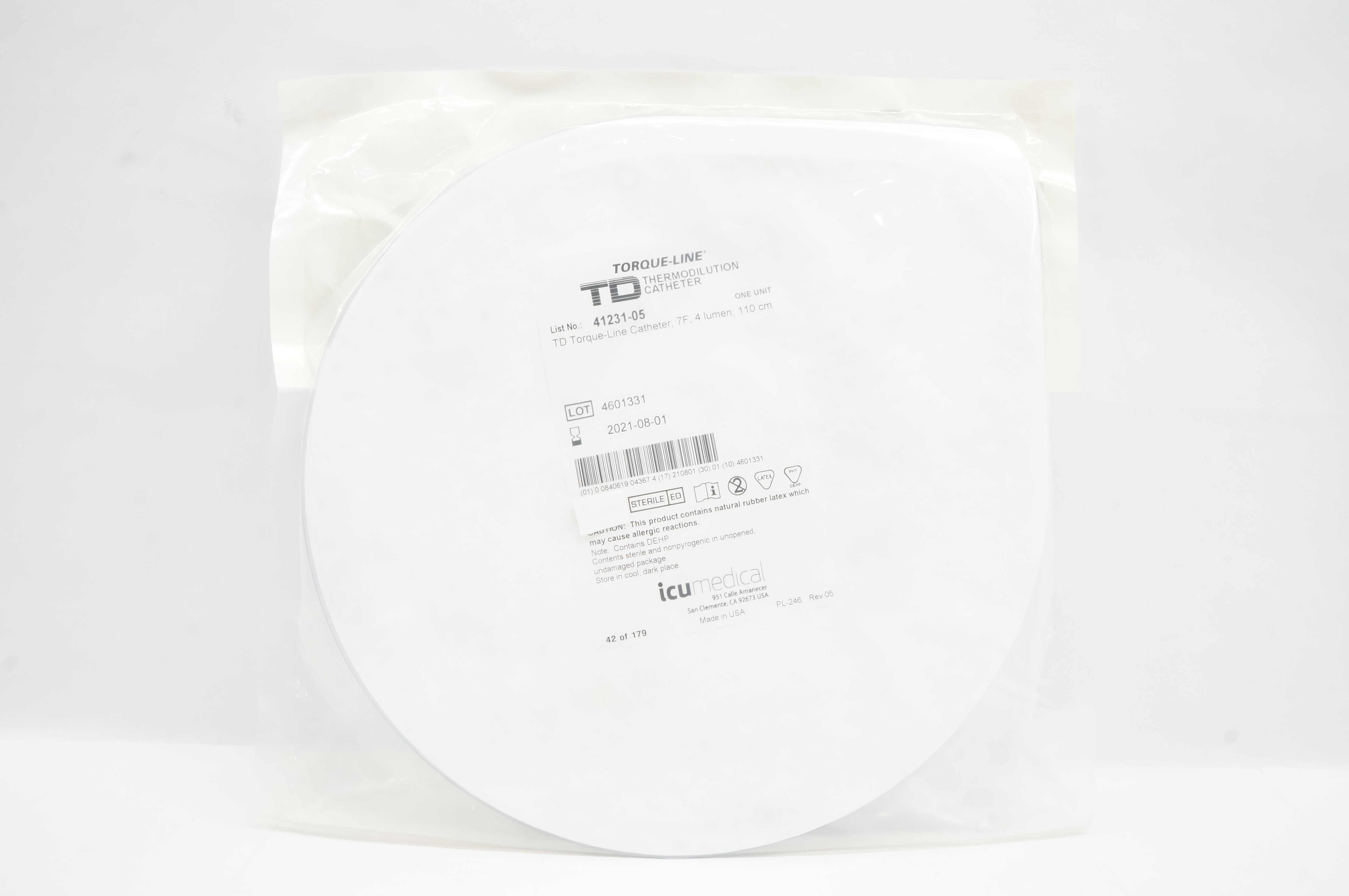 ICU Medical 41231-05 Torque-Line Thermodilution Cath. 4 Lumen 7 F x 110cm (x)
