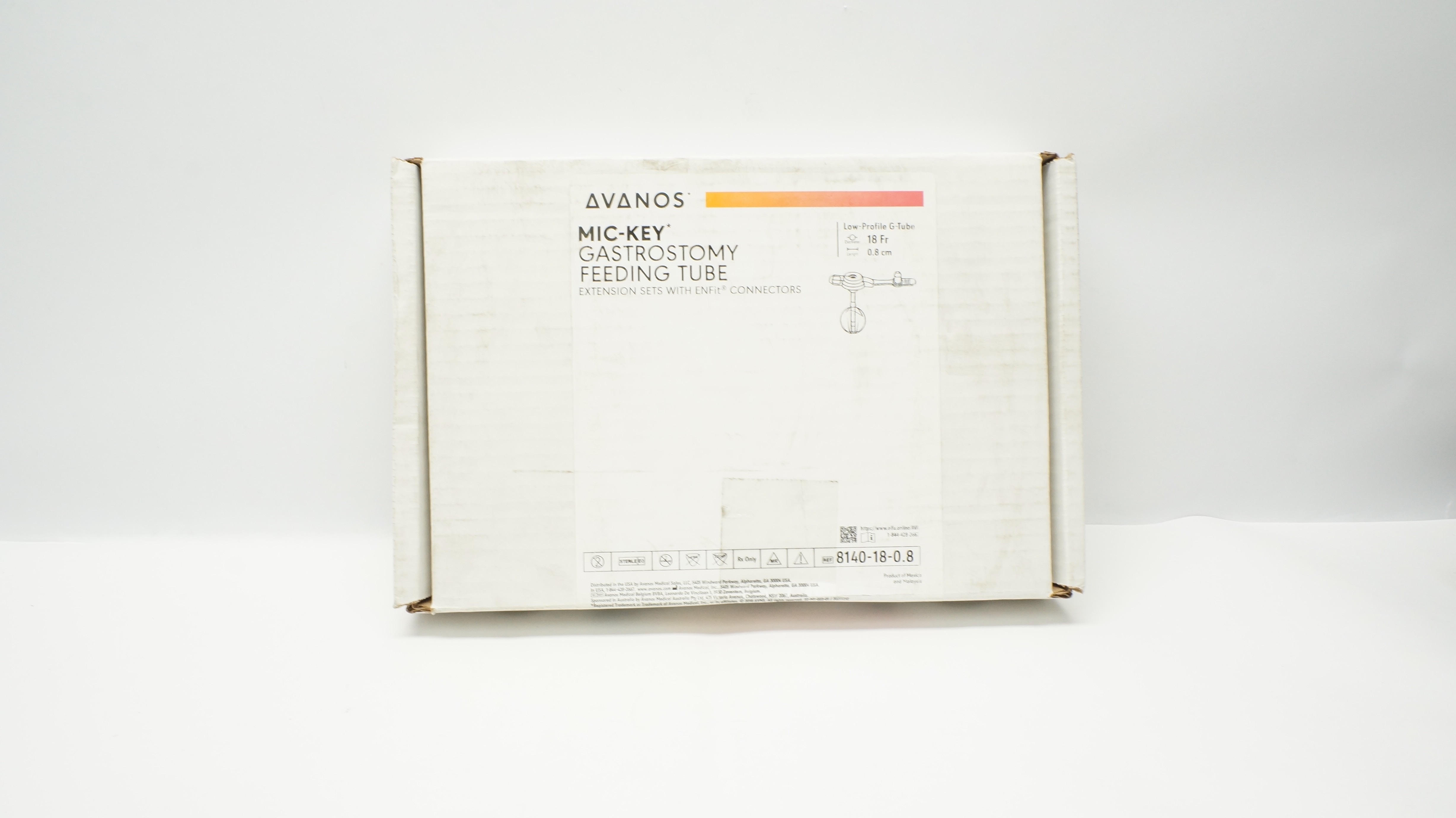 Avanos 8140-18-0.8 Mic-Key Gastrostomy Feeding Tube 18Fr x 0.8cm (x)