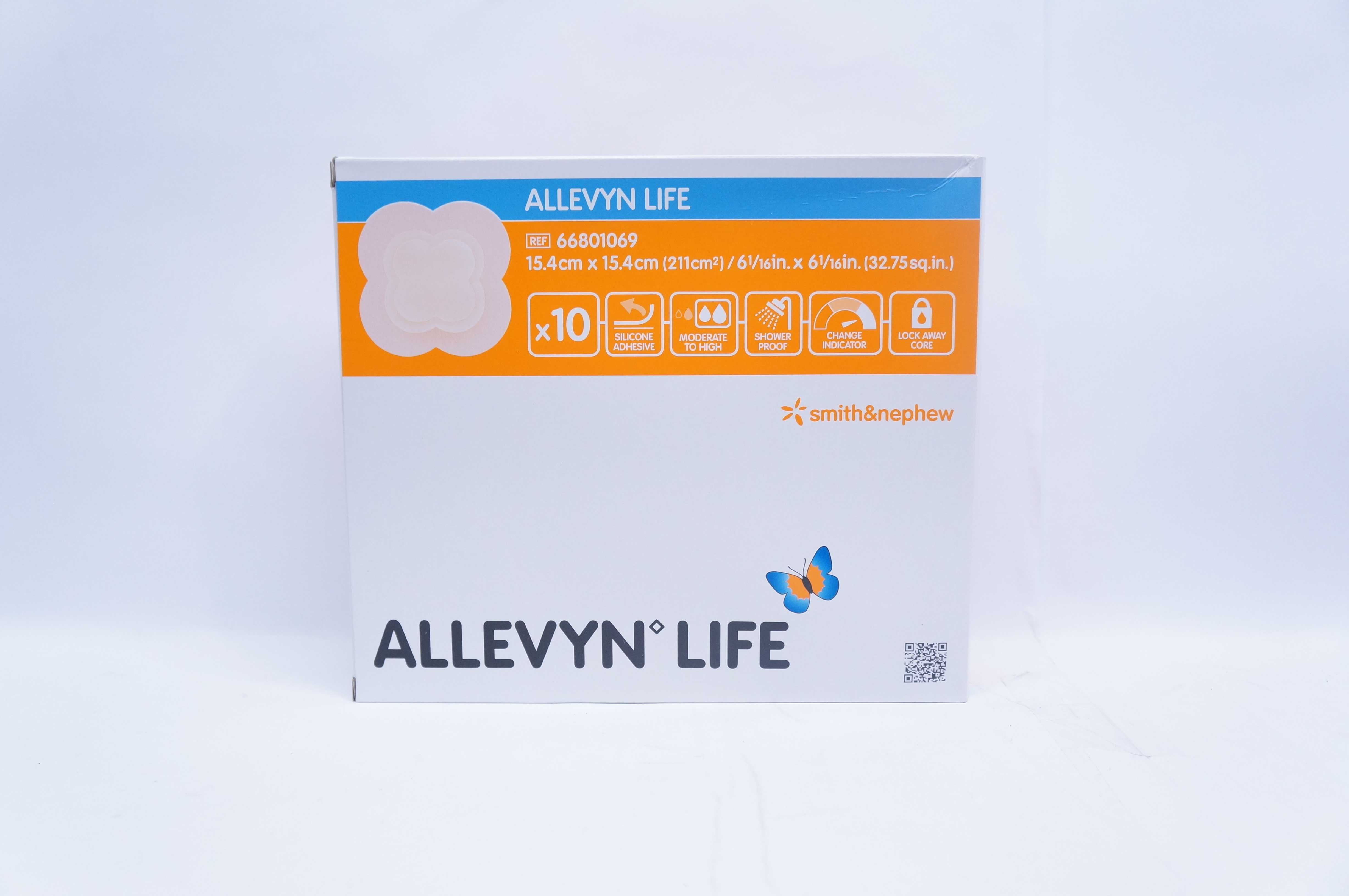 Smith&Nephew 66801069 Silicone Gel Adhesive Dressing 15.4cm x 15.4cm - Box of 10