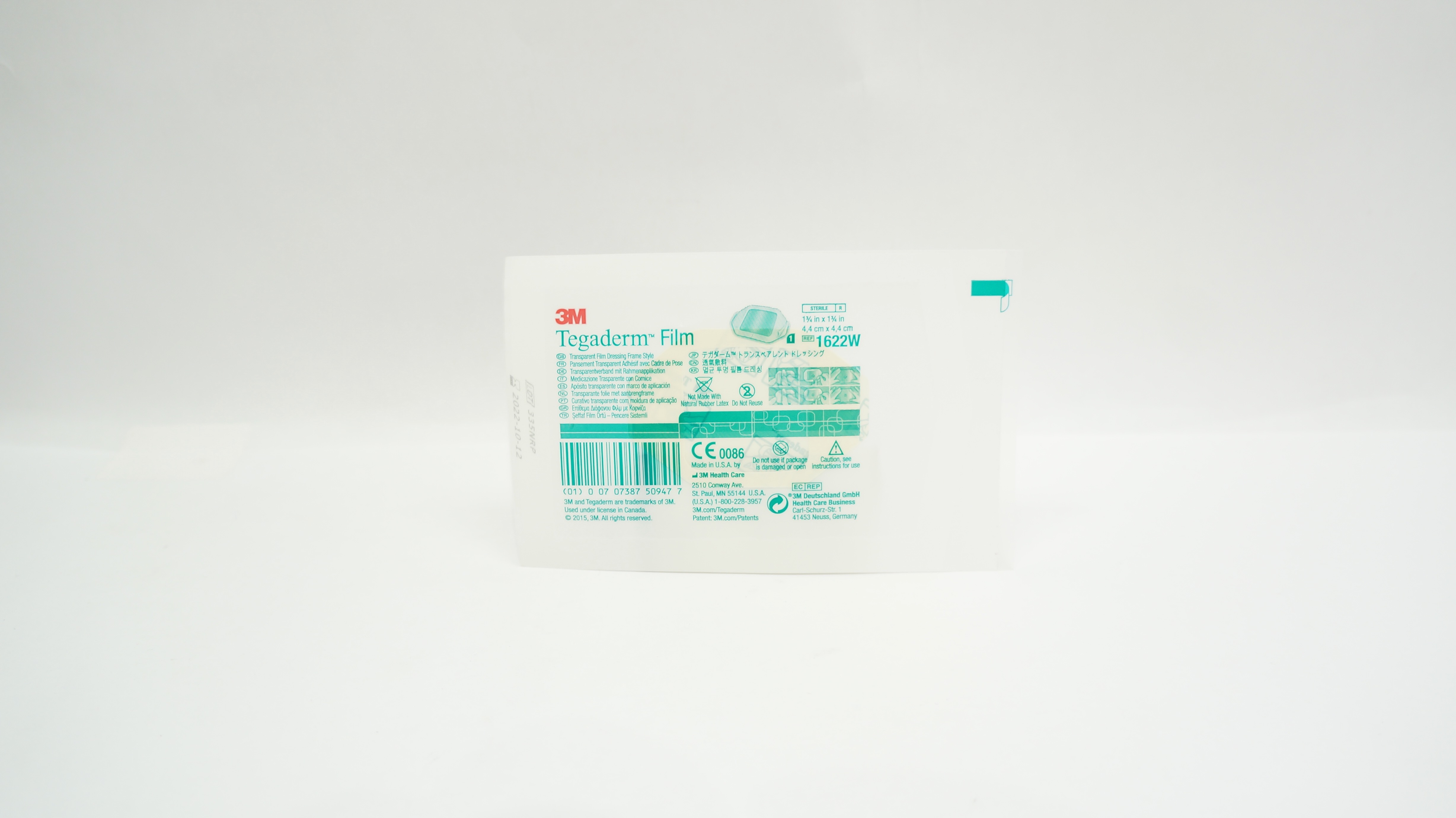 3M 1622W Tegaderm Transparent Film Dressing Frame Style 1-3/4 x 1-3/4inch (x)