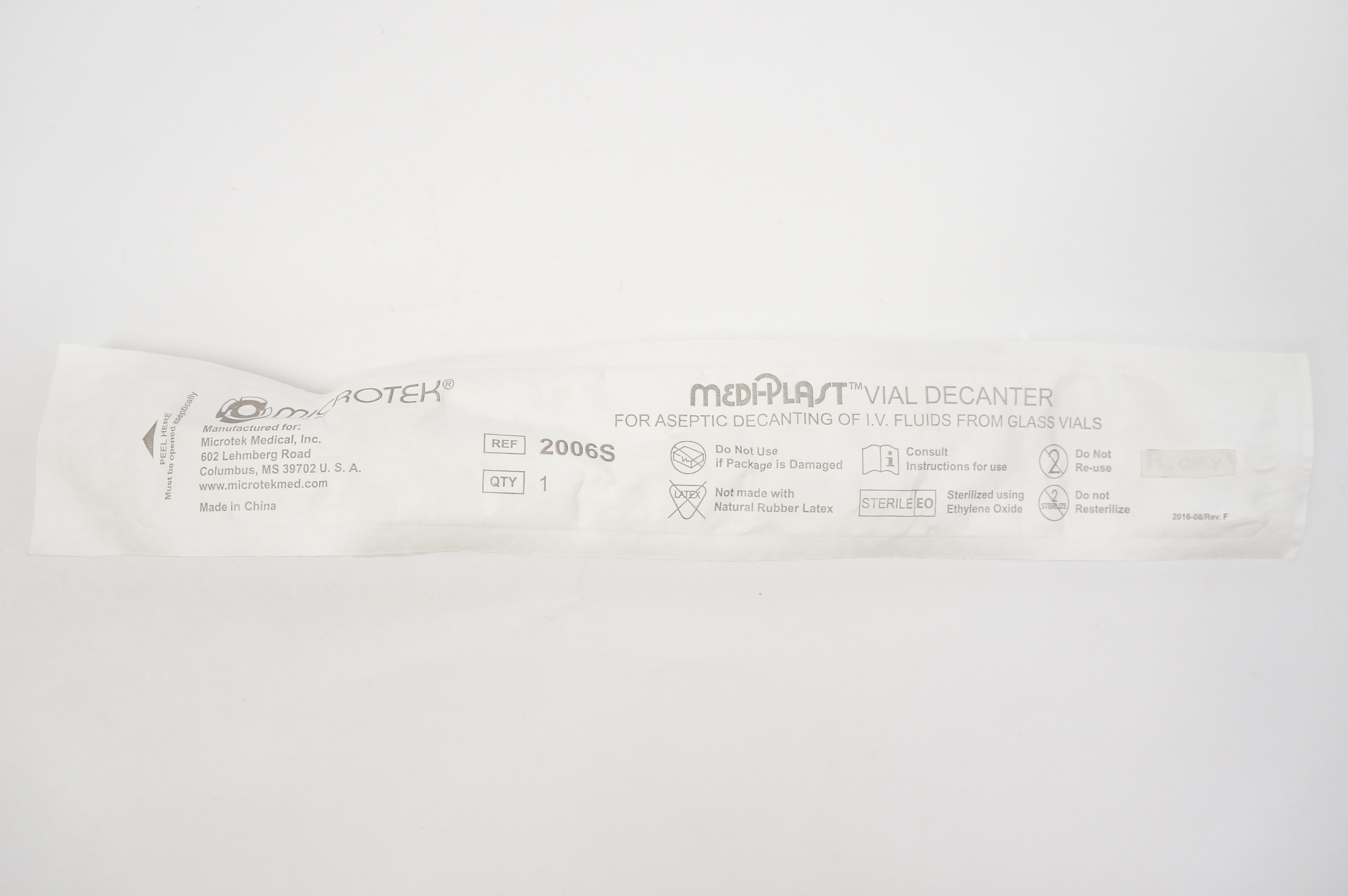 MICROTEK 2006S MEDI-PLAST Vial Decanter