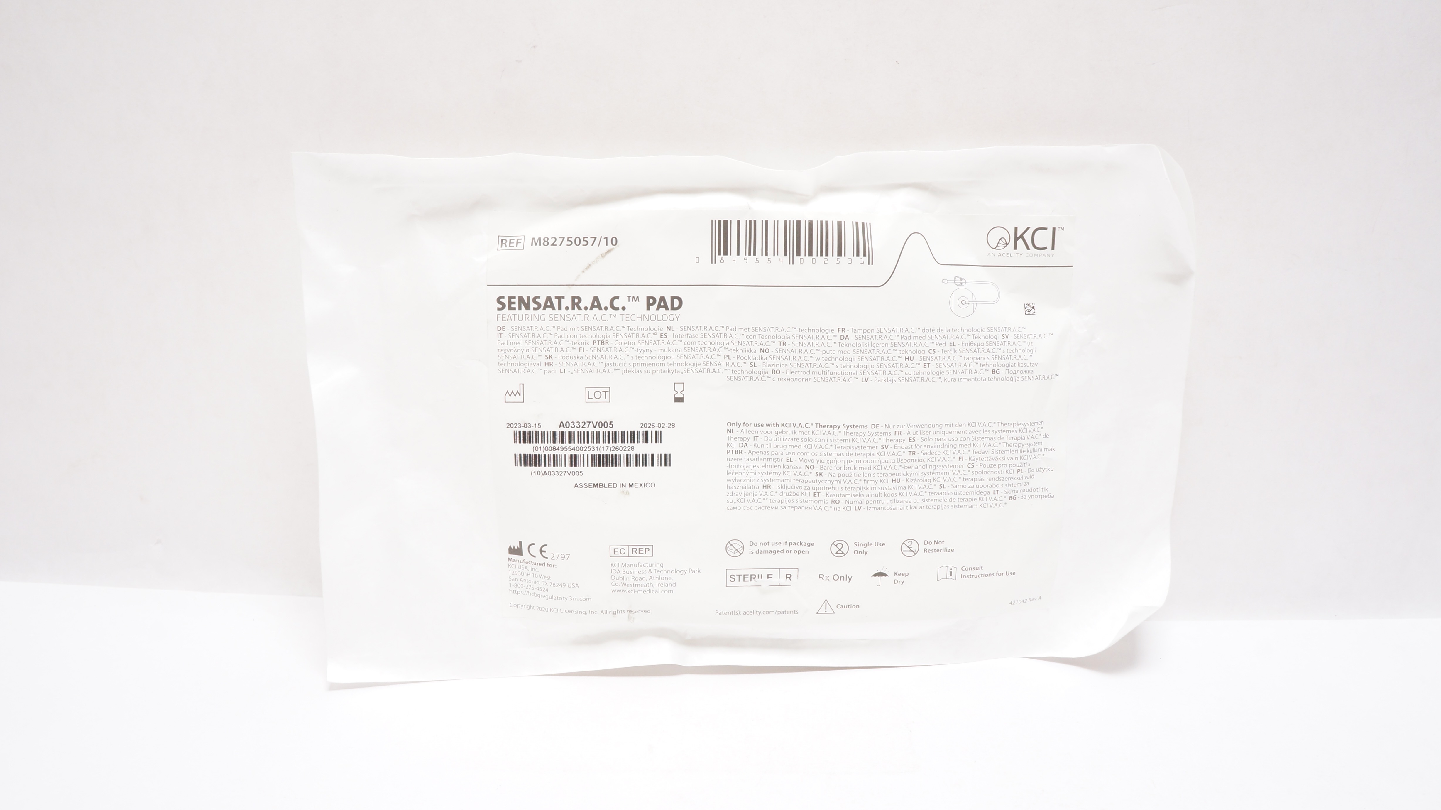 KCI M8275057/10 SensaT.R.A.C. Pad