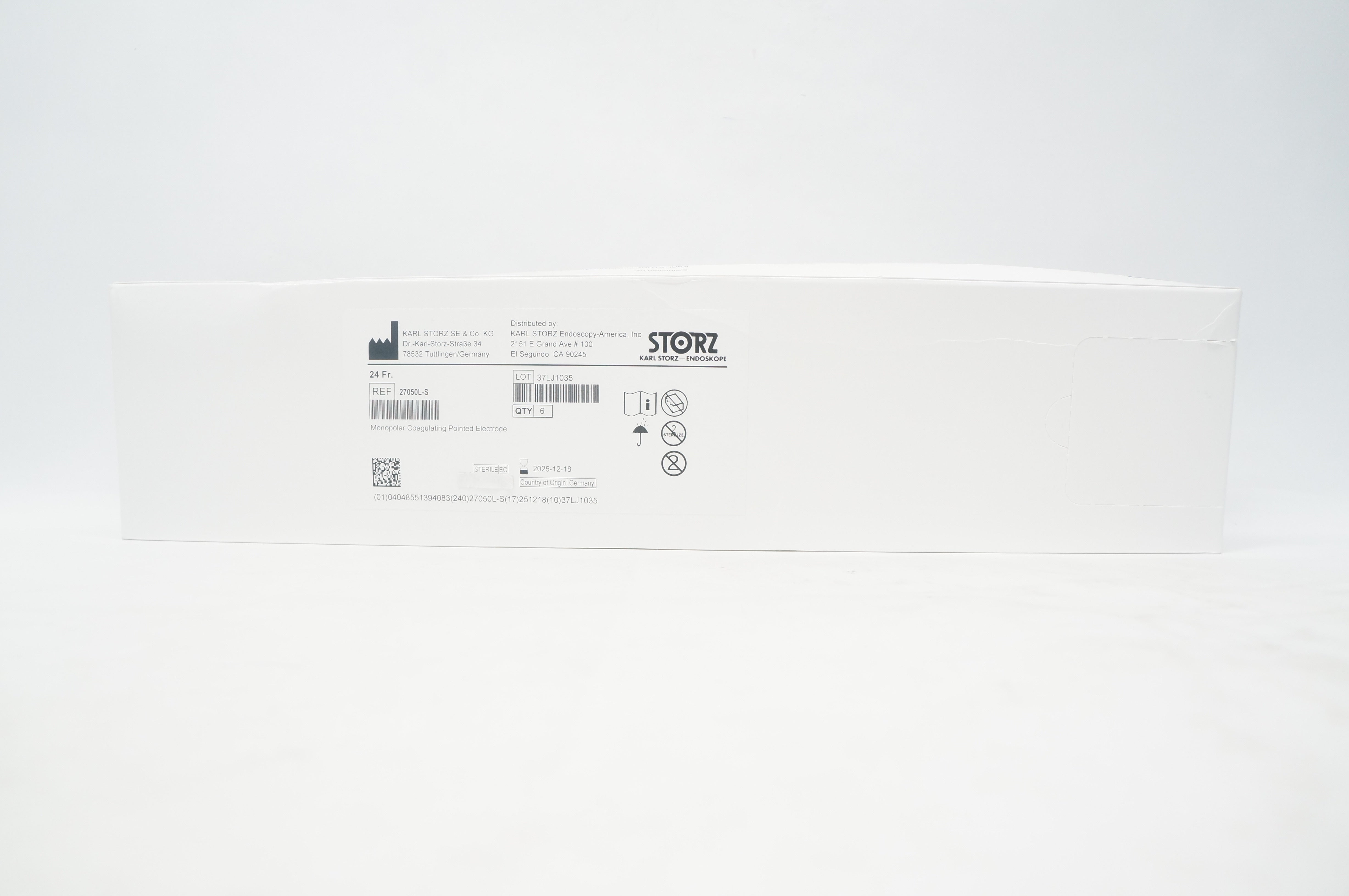 Karl Storz 27050L-S Monopolar Coagulating Pointed Electrode 24 Fr - Box of 6