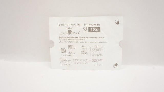 Smiths Medical 100/399/218 18G Regional Anesthesia Cath. Securment Device