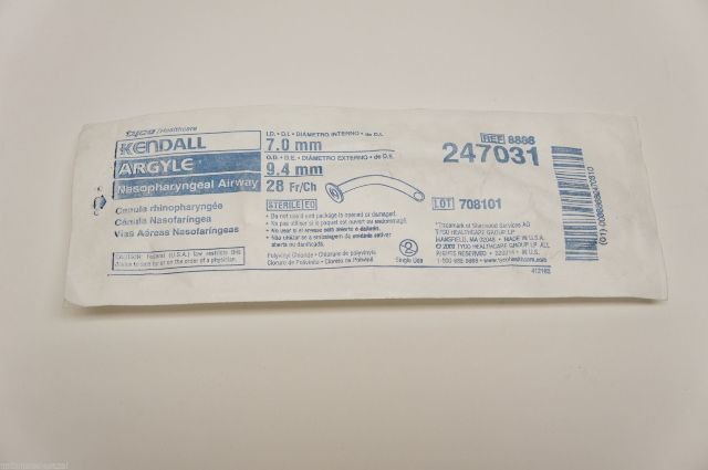 247031 ~ Tyco Nasopharyngeal Airway 28Fr ID 7.0mm OD 9.4mm