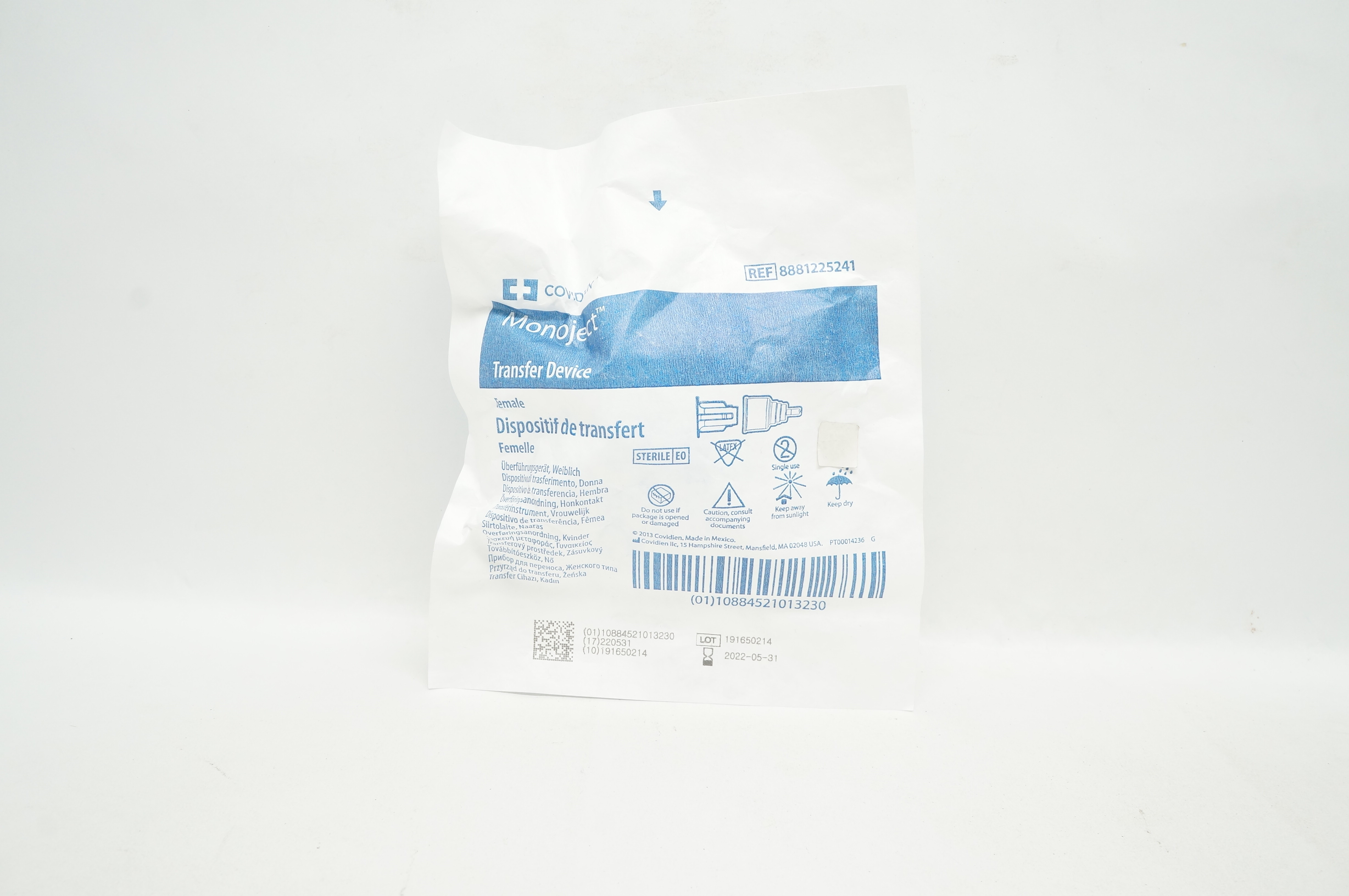 Covidien 8881225241 Monoject Transfer Device Female