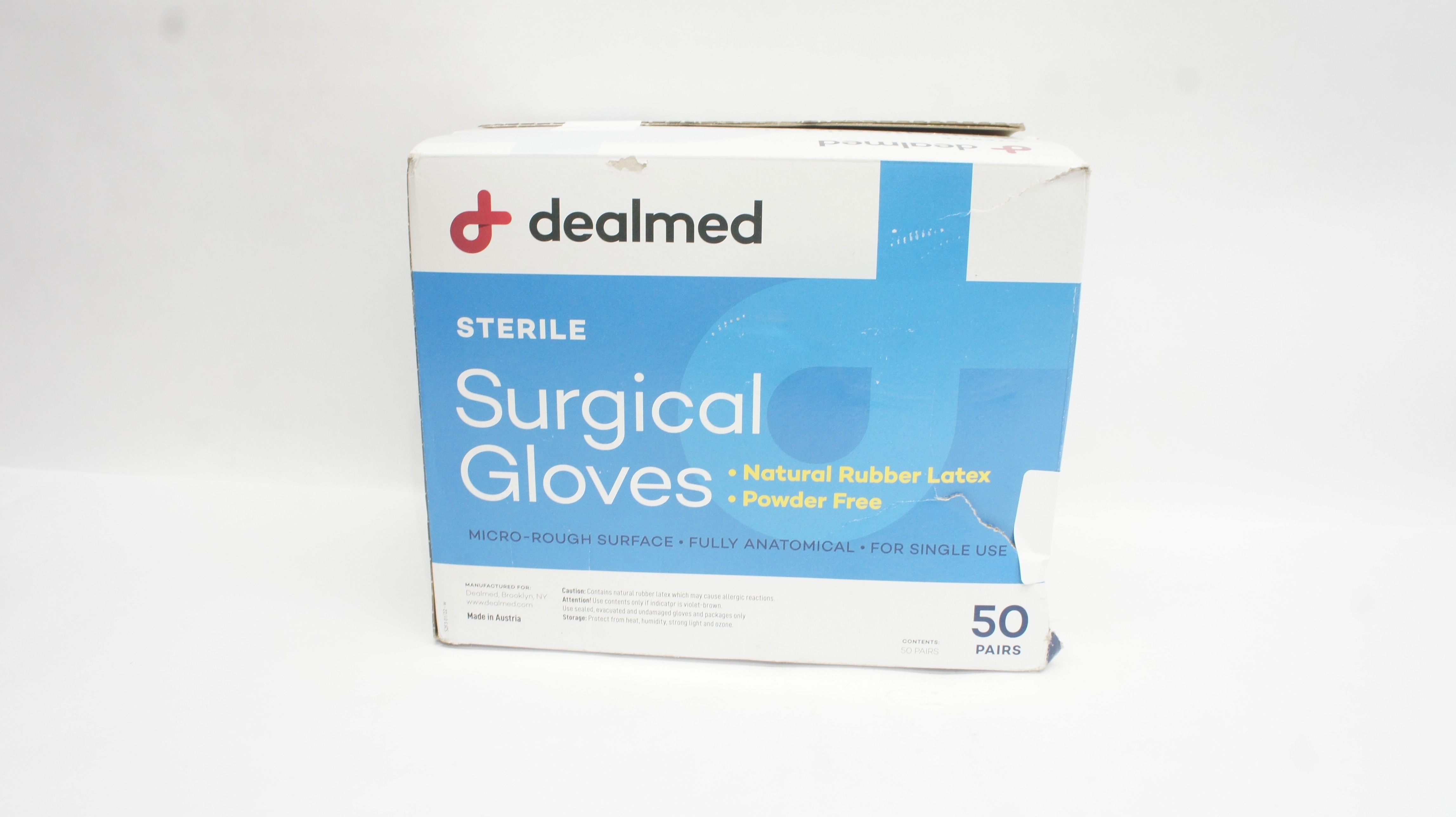 Dealmed 787990 Surgical Gloves Size 9.0 - Box of 50 Pairs