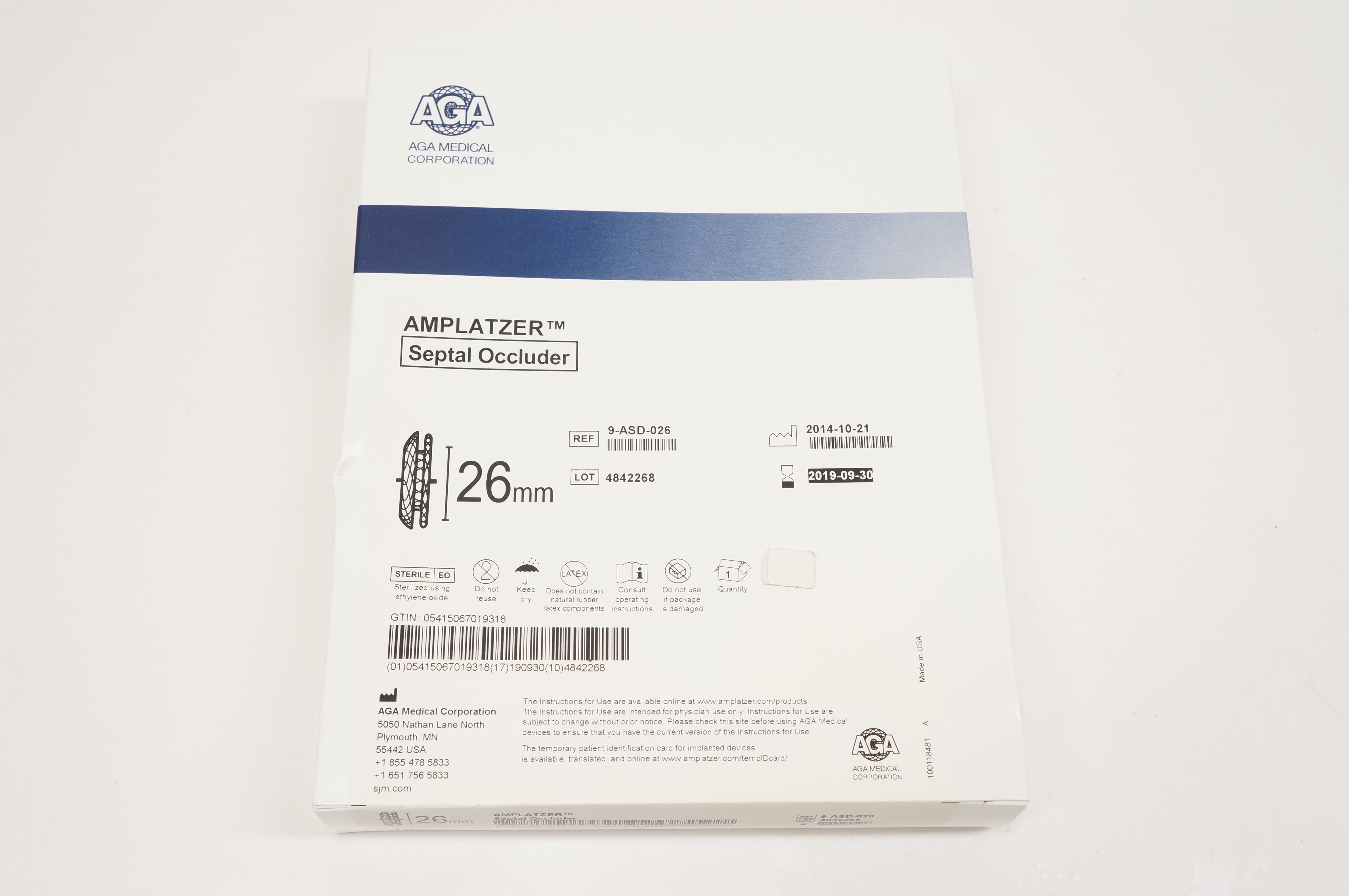 AMA 9-ASD-026 AMPLATZER Septal Occluder 26mm (x)