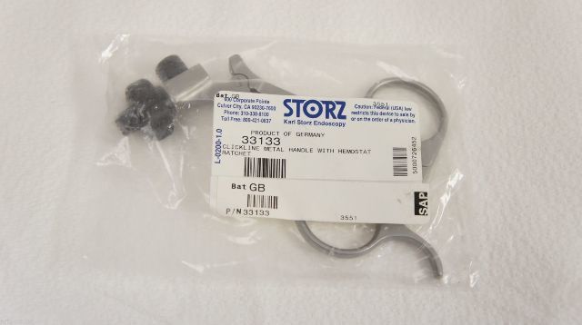 Karl Storz 33133 Clickline Metal Handle with Hemostat Rachet
