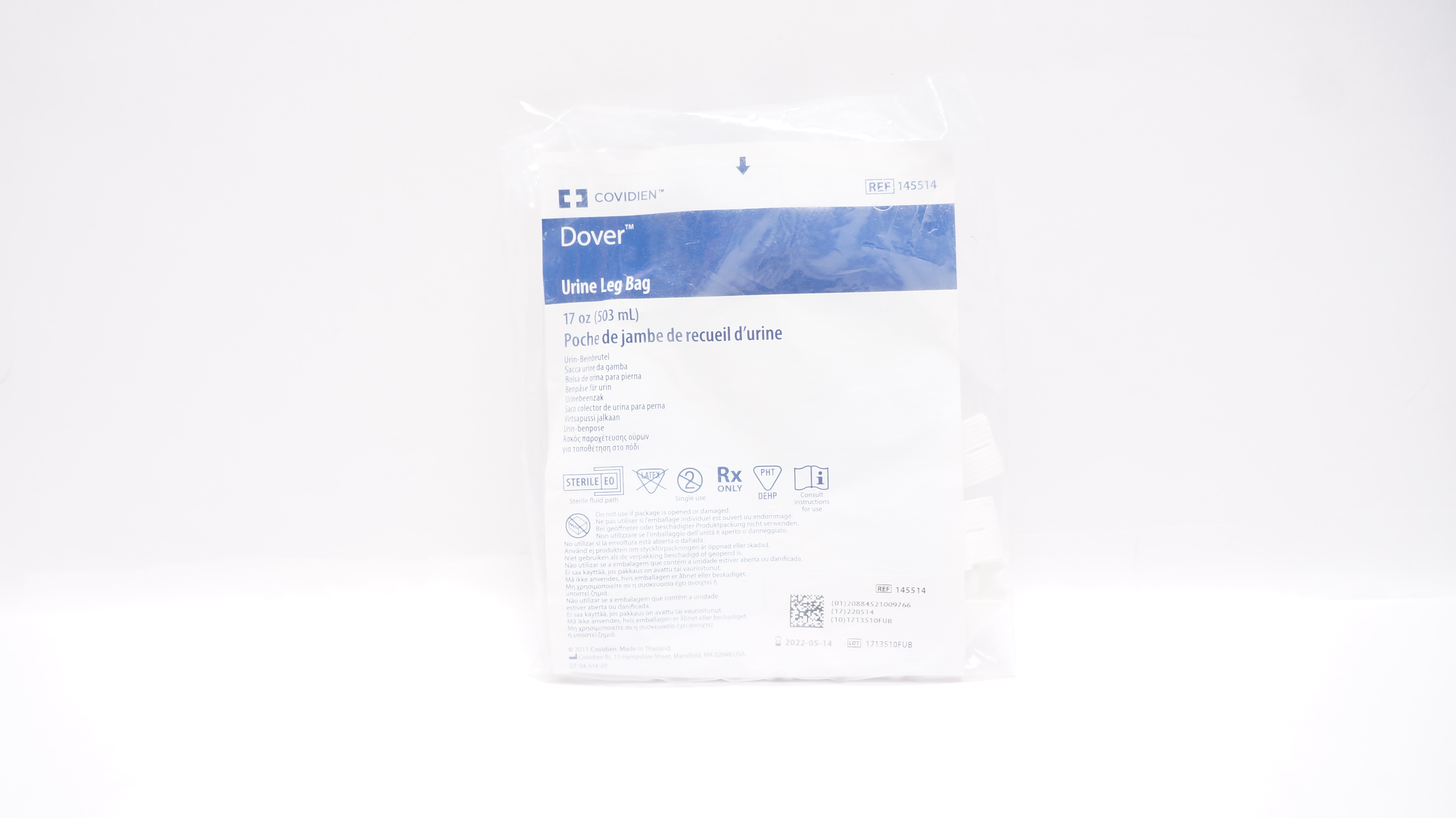 Covidien 145514 Dover Urine Leg Bag 17oz (x)