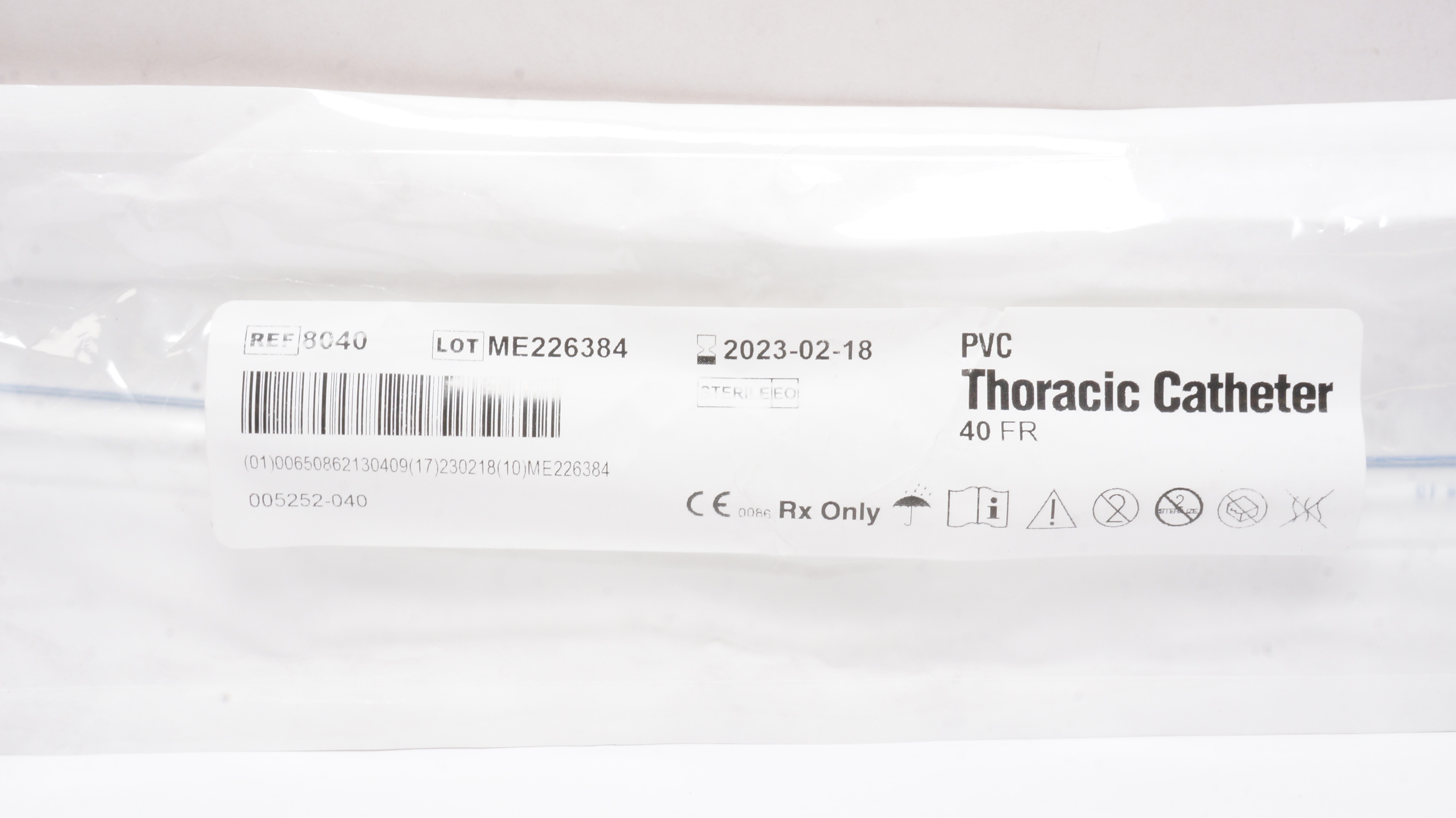 Atrium Medical 8040 PVC Thoracic Cath. 40FR (x)