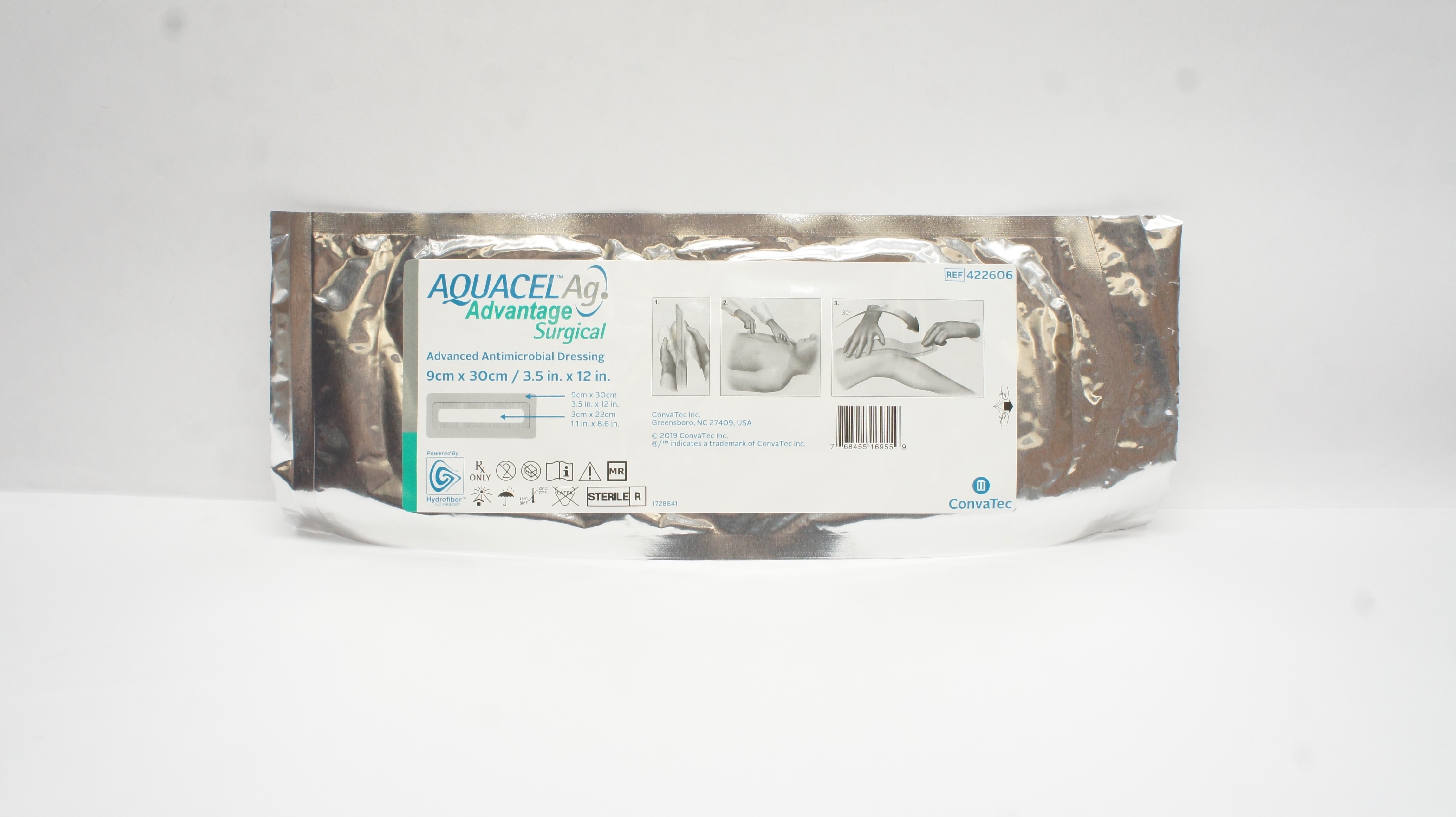 ConvaTec 422606 Aquacel Ag Advanced Antimicrobial Dressing 3.5inch x 12inch (x)