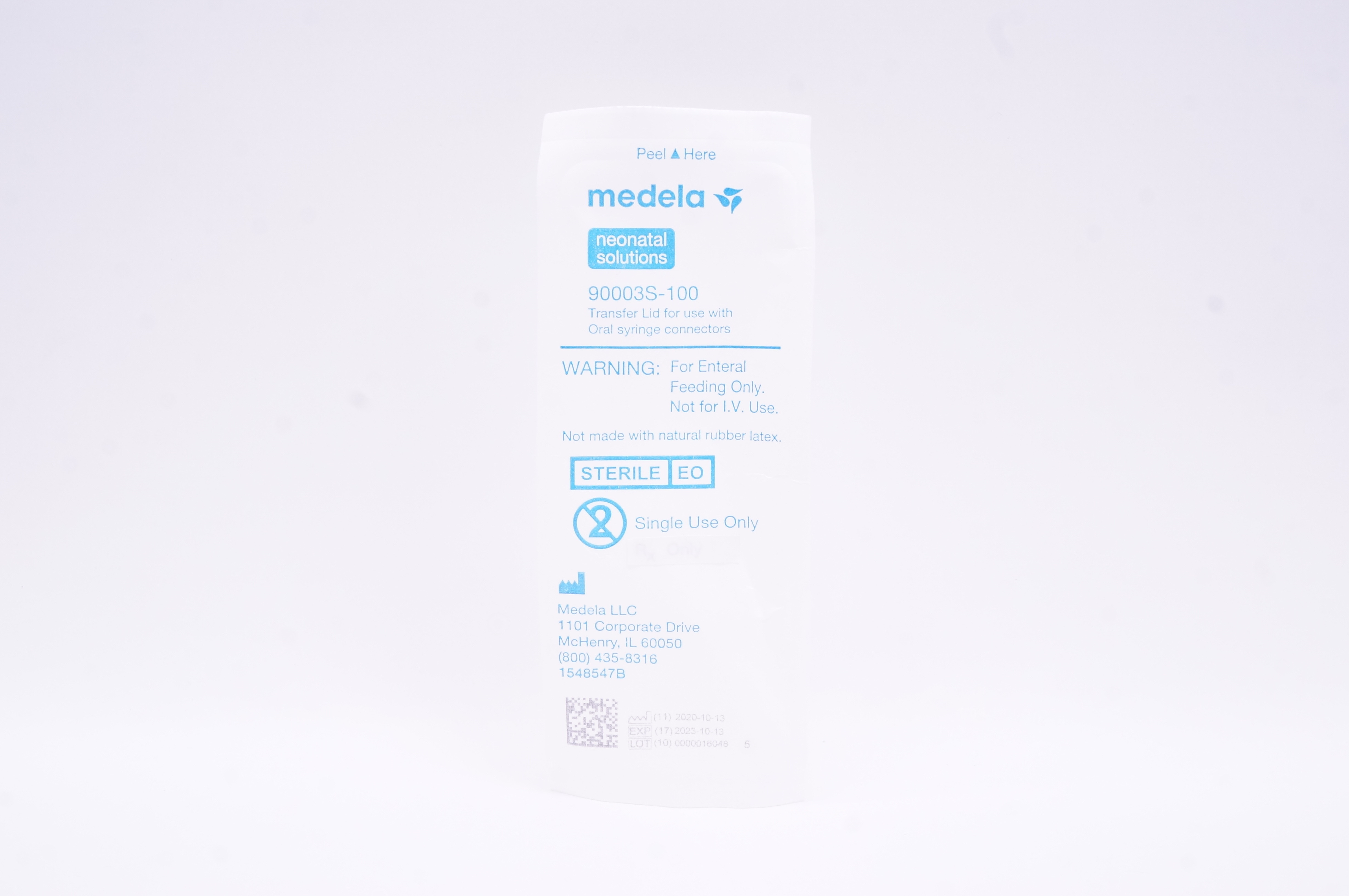 Medela 90003S-100 Transfer Lid For Use with Oral Syringe Connectors